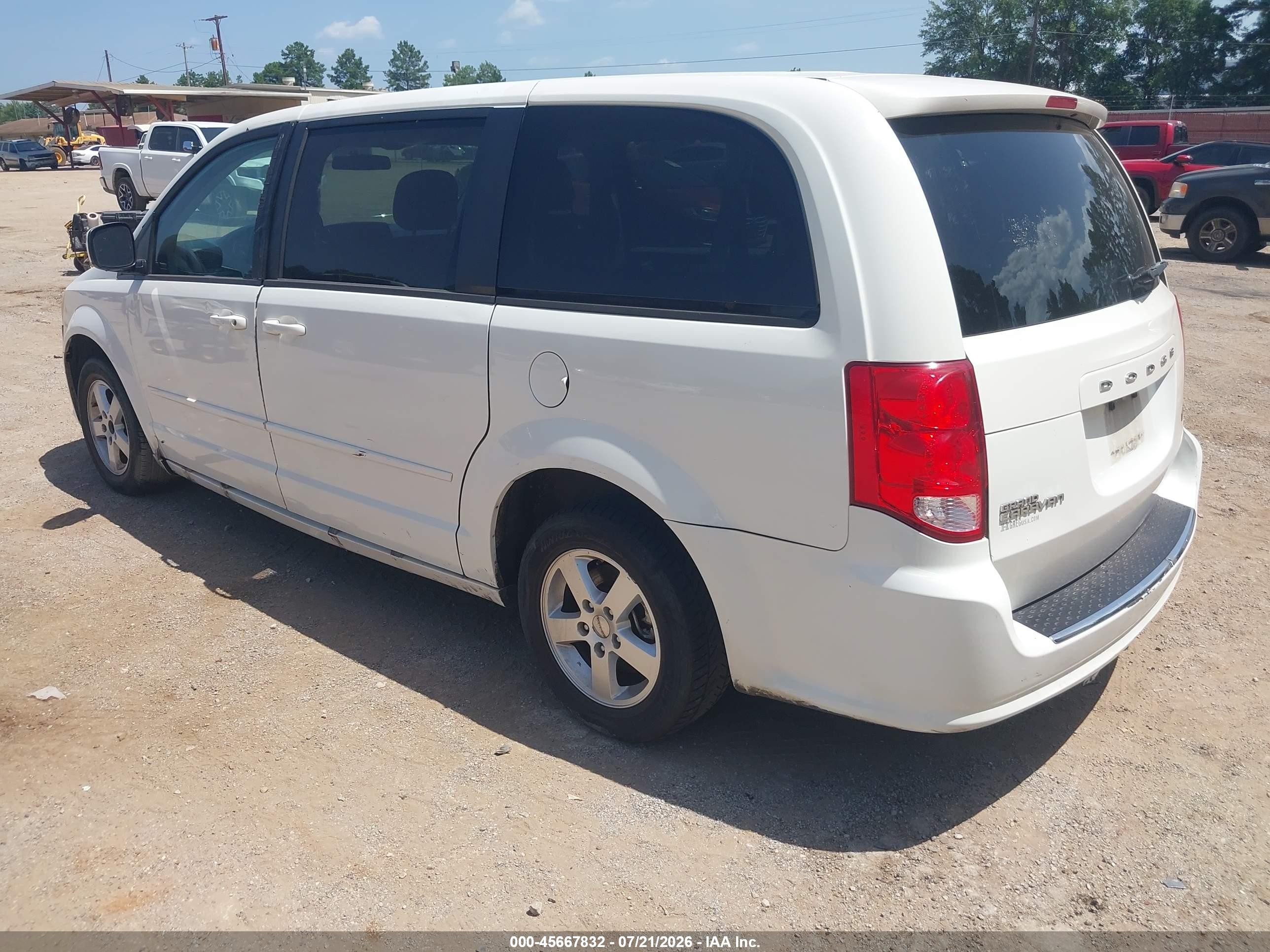2012 Dodge Grand Caravan Sxt Белый vin: 2C4RDGCG0CR274936
