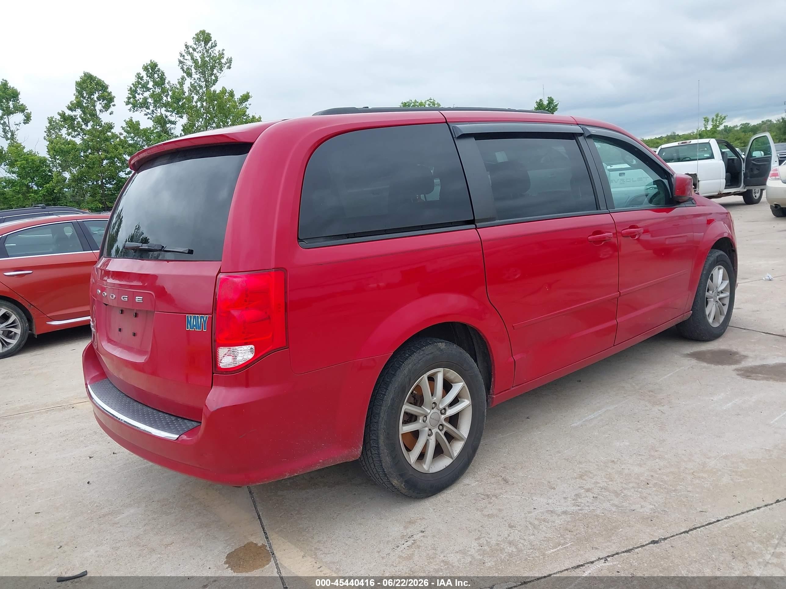 2013 Dodge Grand Caravan Sxt Red vin: 2C4RDGCG0DR543888
