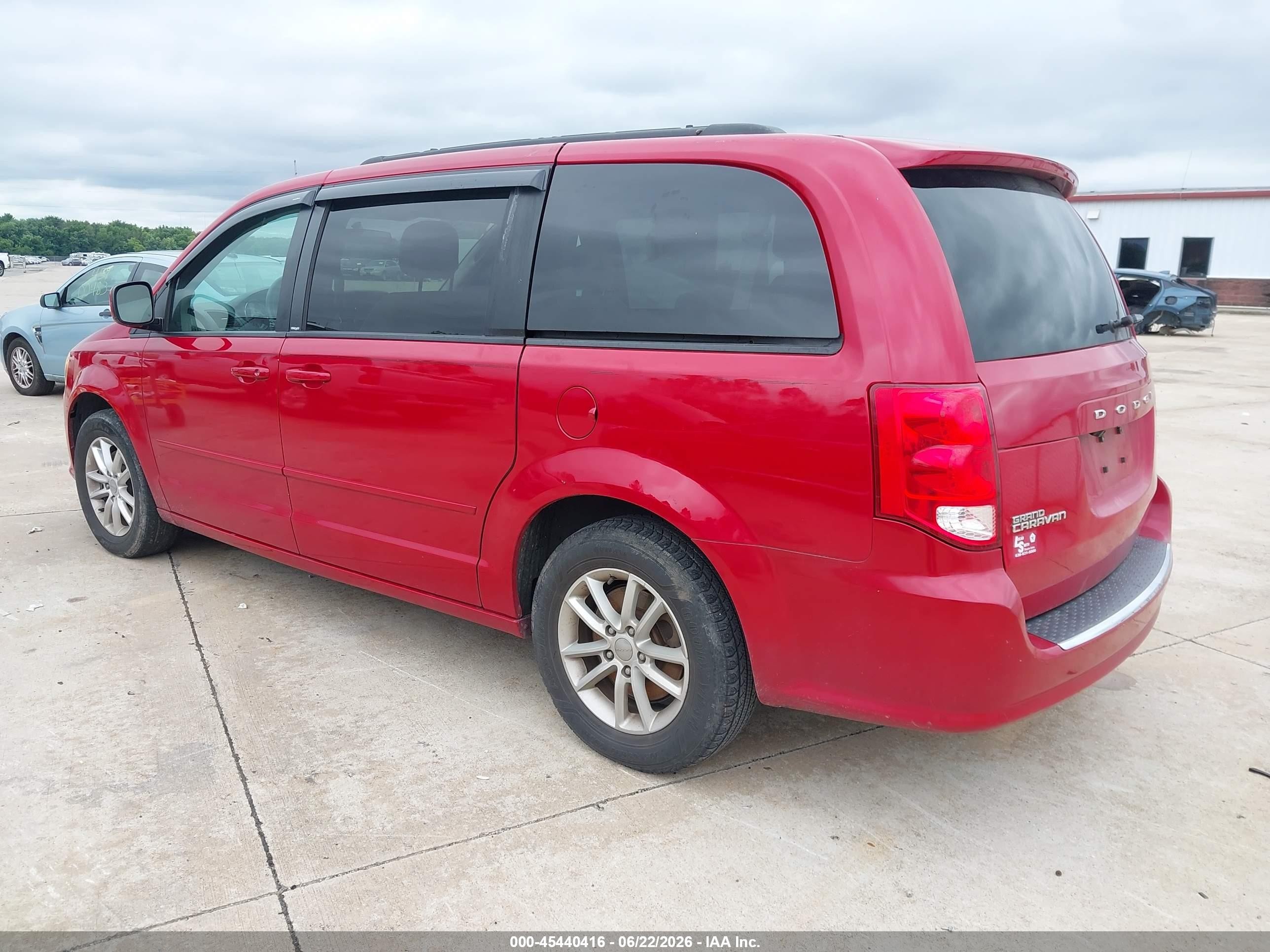 2013 Dodge Grand Caravan Sxt Red vin: 2C4RDGCG0DR543888