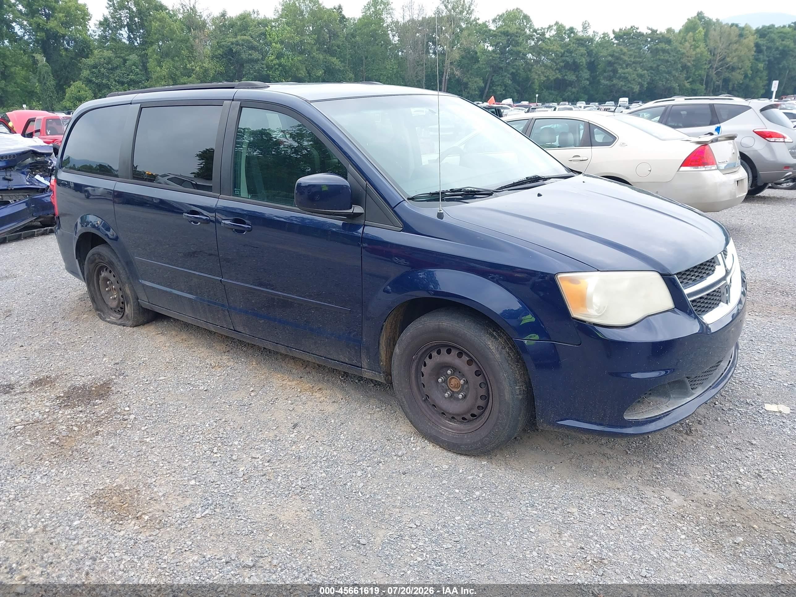 2013 Dodge Grand Caravan Sxt Синий vin: 2C4RDGCG0DR544331