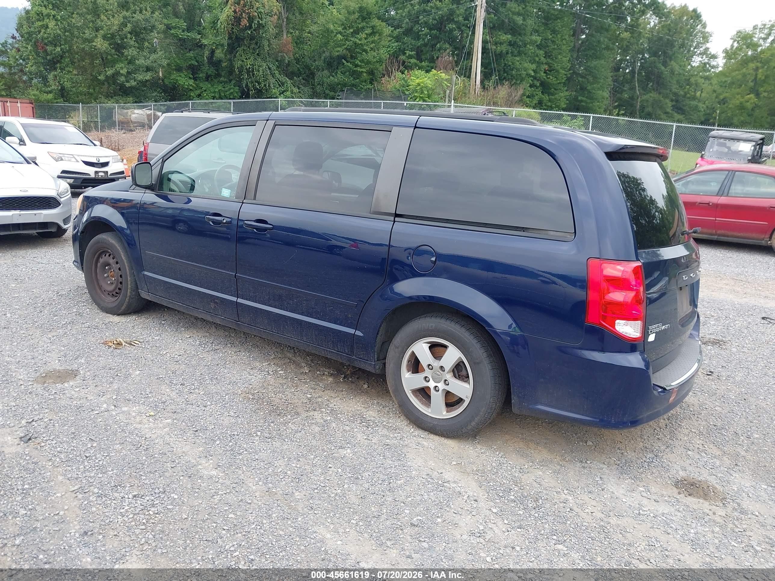 2013 Dodge Grand Caravan Sxt Синий vin: 2C4RDGCG0DR544331