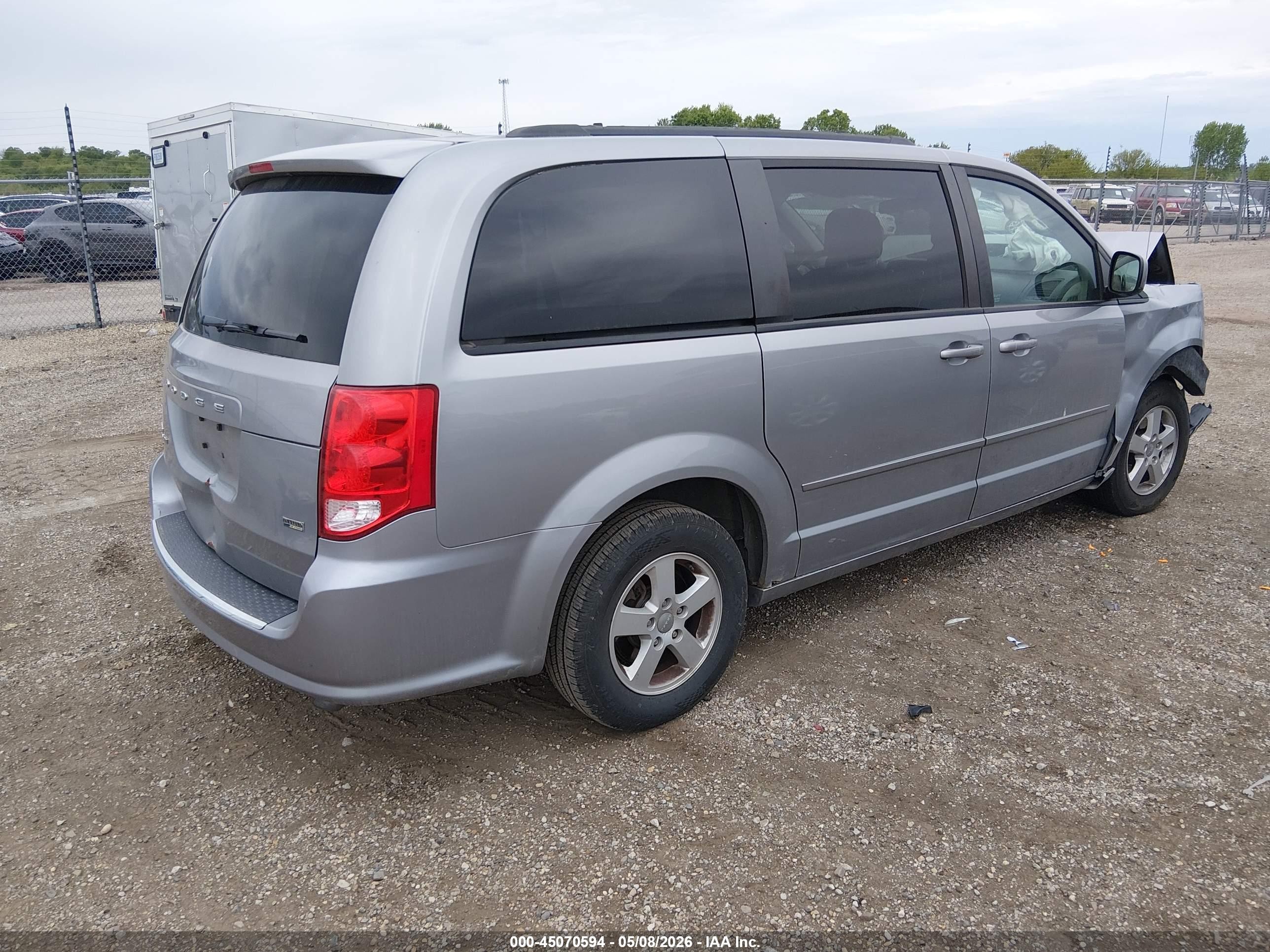 2013 Dodge Grand Caravan Sxt Gray vin: 2C4RDGCG0DR545334