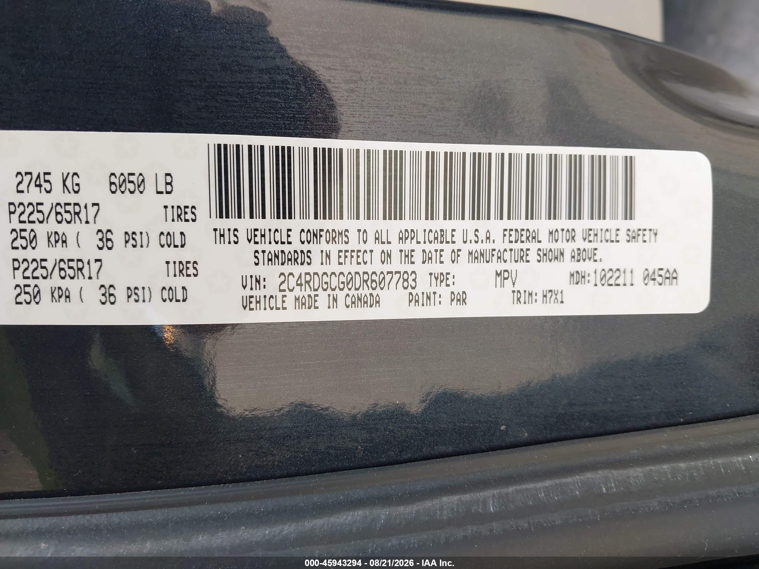 2013 Dodge Grand Caravan Sxt Dark Blue vin: 2C4RDGCG0DR607783