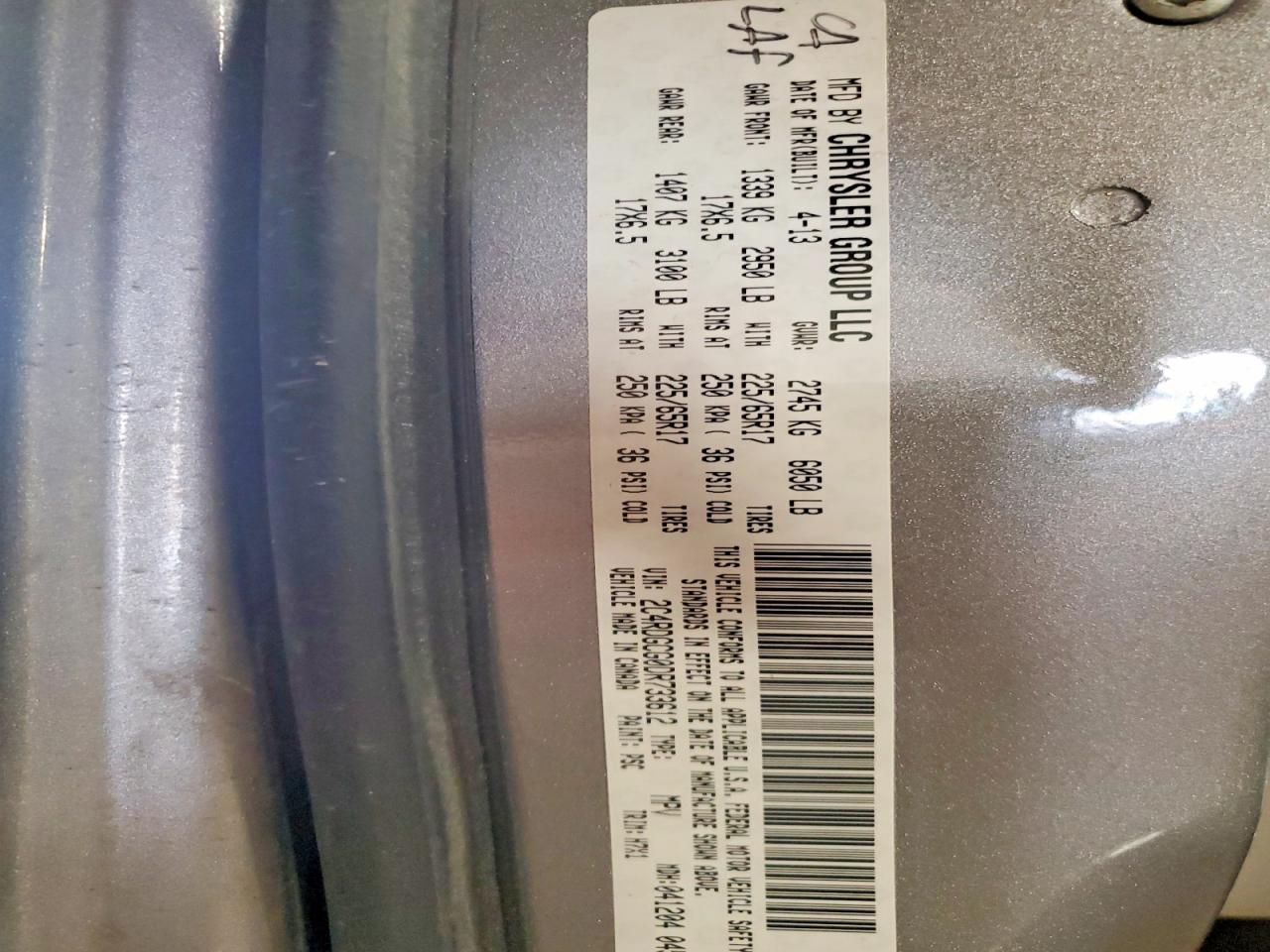 2013 Dodge Grand Caravan Sxt Silver vin: 2C4RDGCG0DR733612