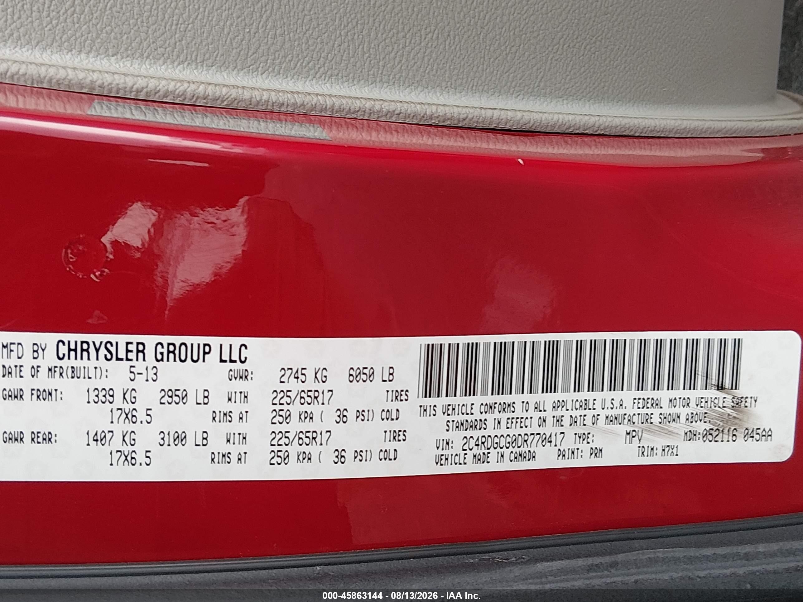 2013 Dodge Grand Caravan Sxt Red vin: 2C4RDGCG0DR770417