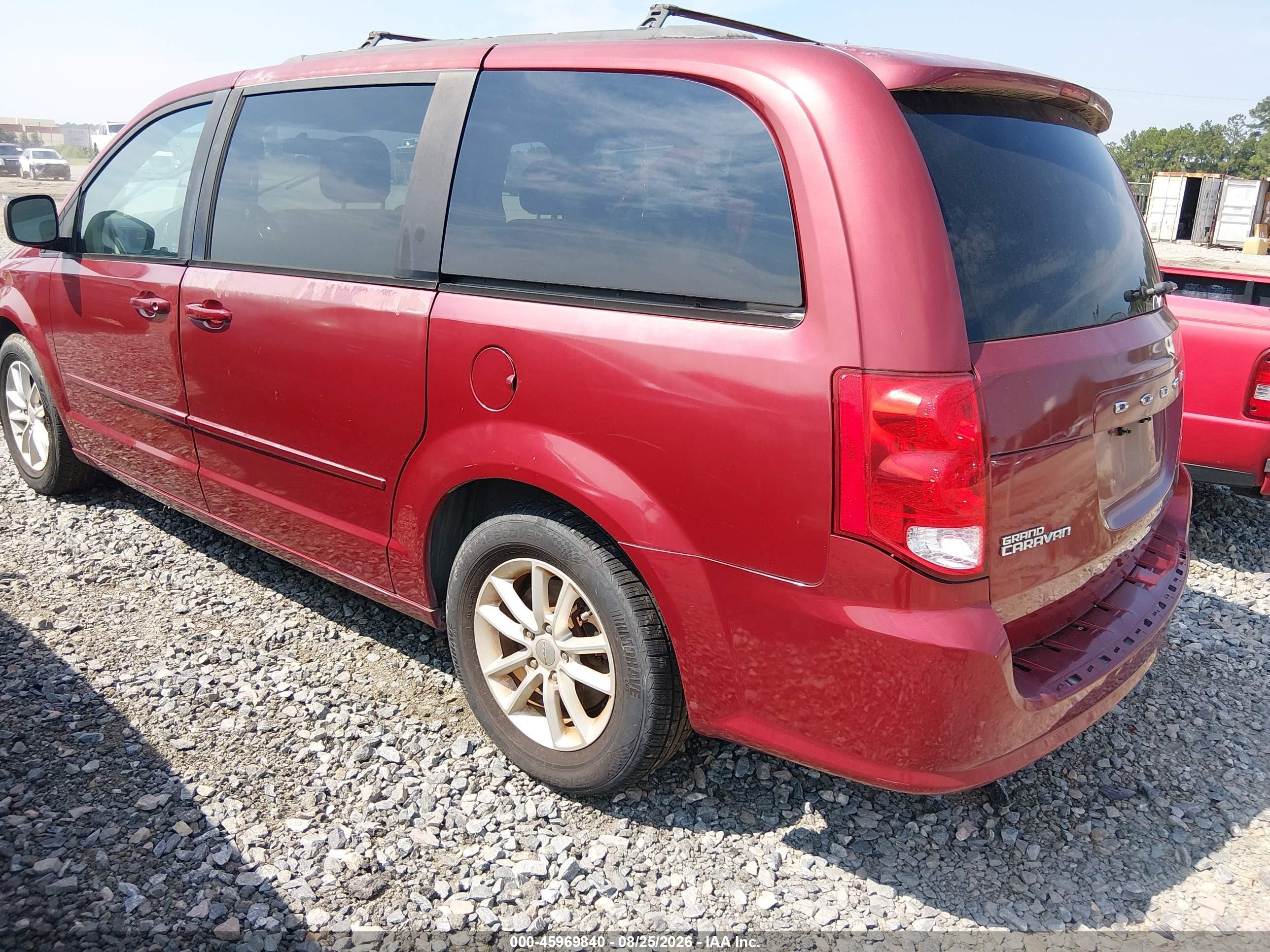 2014 Dodge Grand Caravan Sxt Red vin: 2C4RDGCG0ER128510