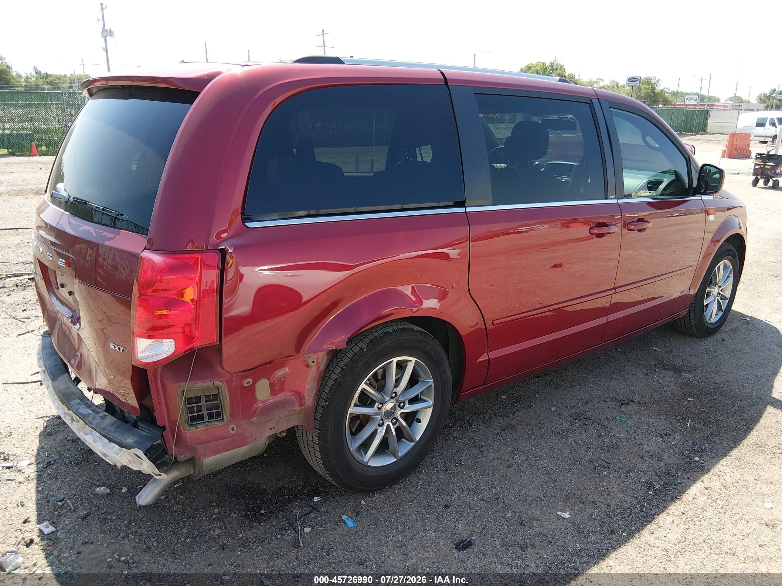 2014 Dodge Grand Caravan Sxt 30th Anniversary Red vin: 2C4RDGCG0ER223441