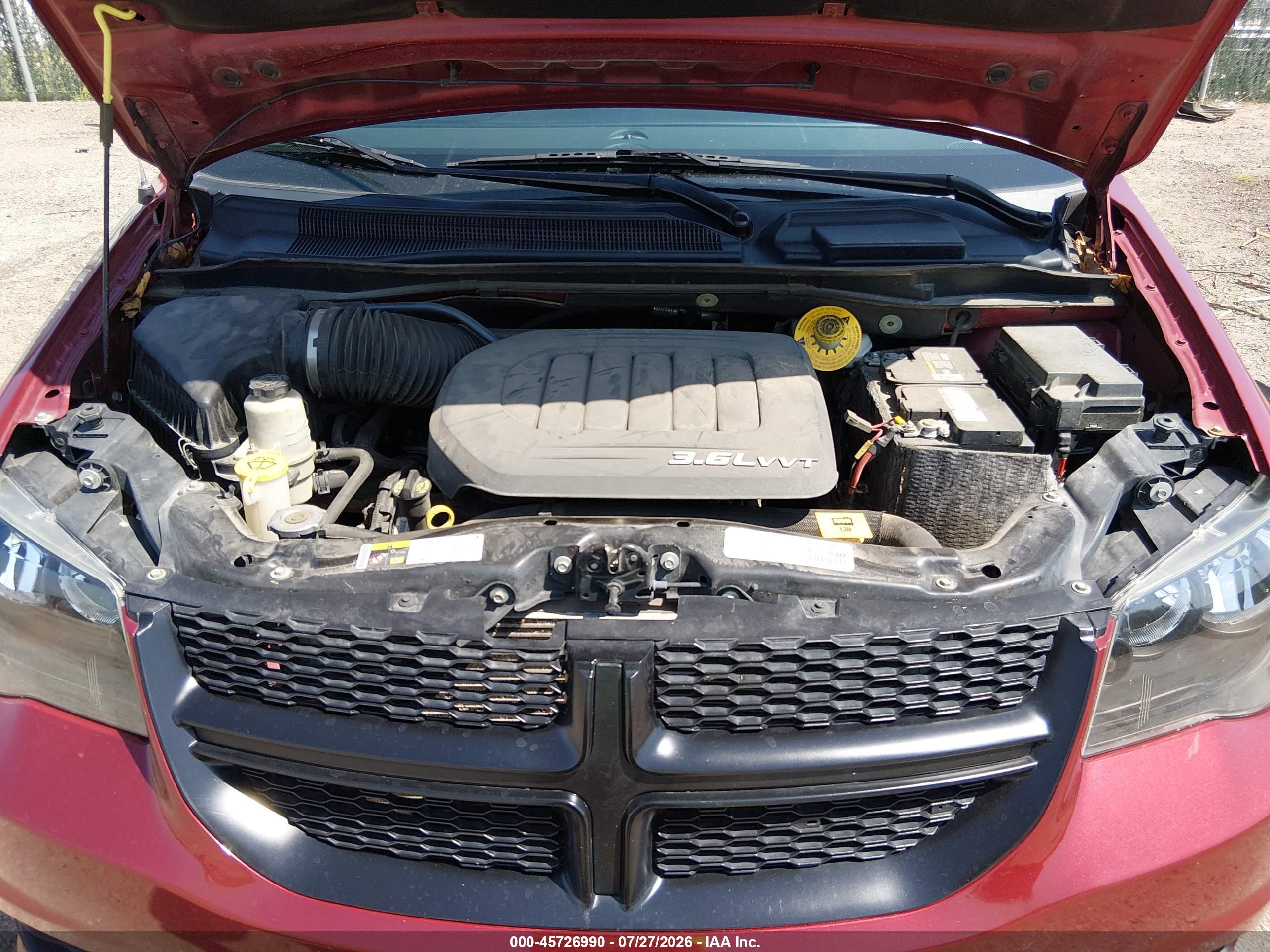 2014 Dodge Grand Caravan Sxt 30th Anniversary Red vin: 2C4RDGCG0ER223441