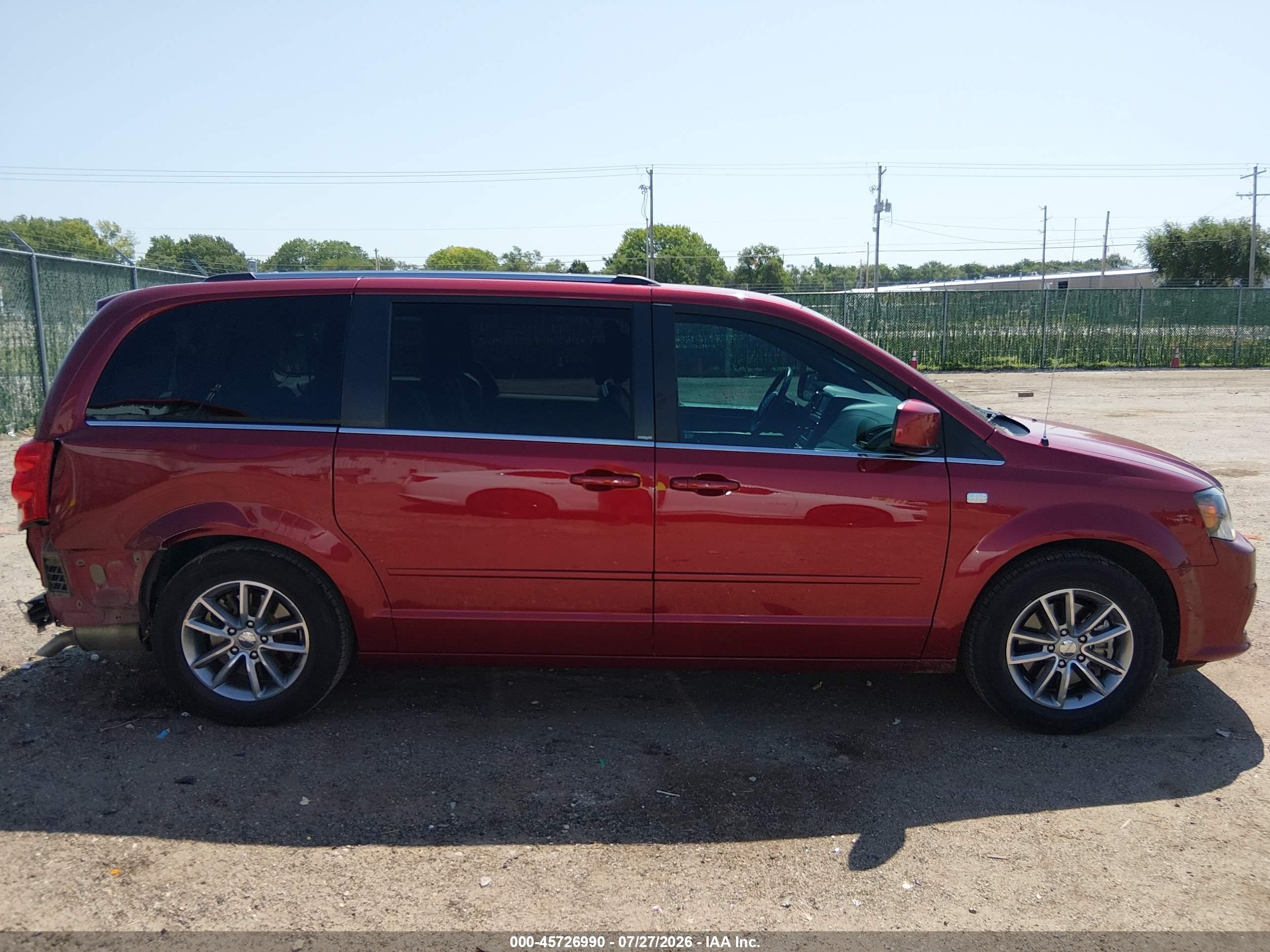 2014 Dodge Grand Caravan Sxt 30th Anniversary Red vin: 2C4RDGCG0ER223441