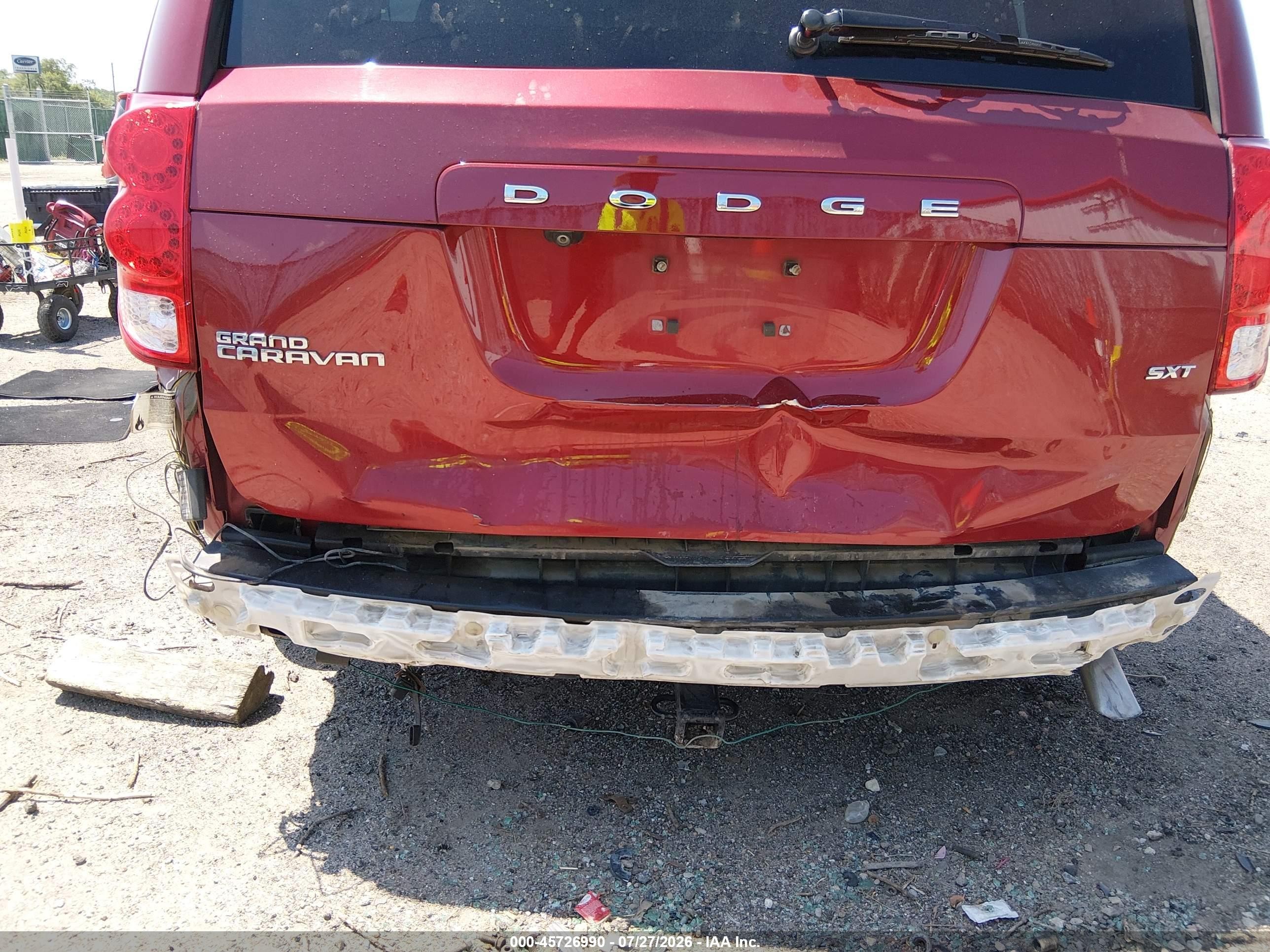 2014 Dodge Grand Caravan Sxt 30th Anniversary Red vin: 2C4RDGCG0ER223441