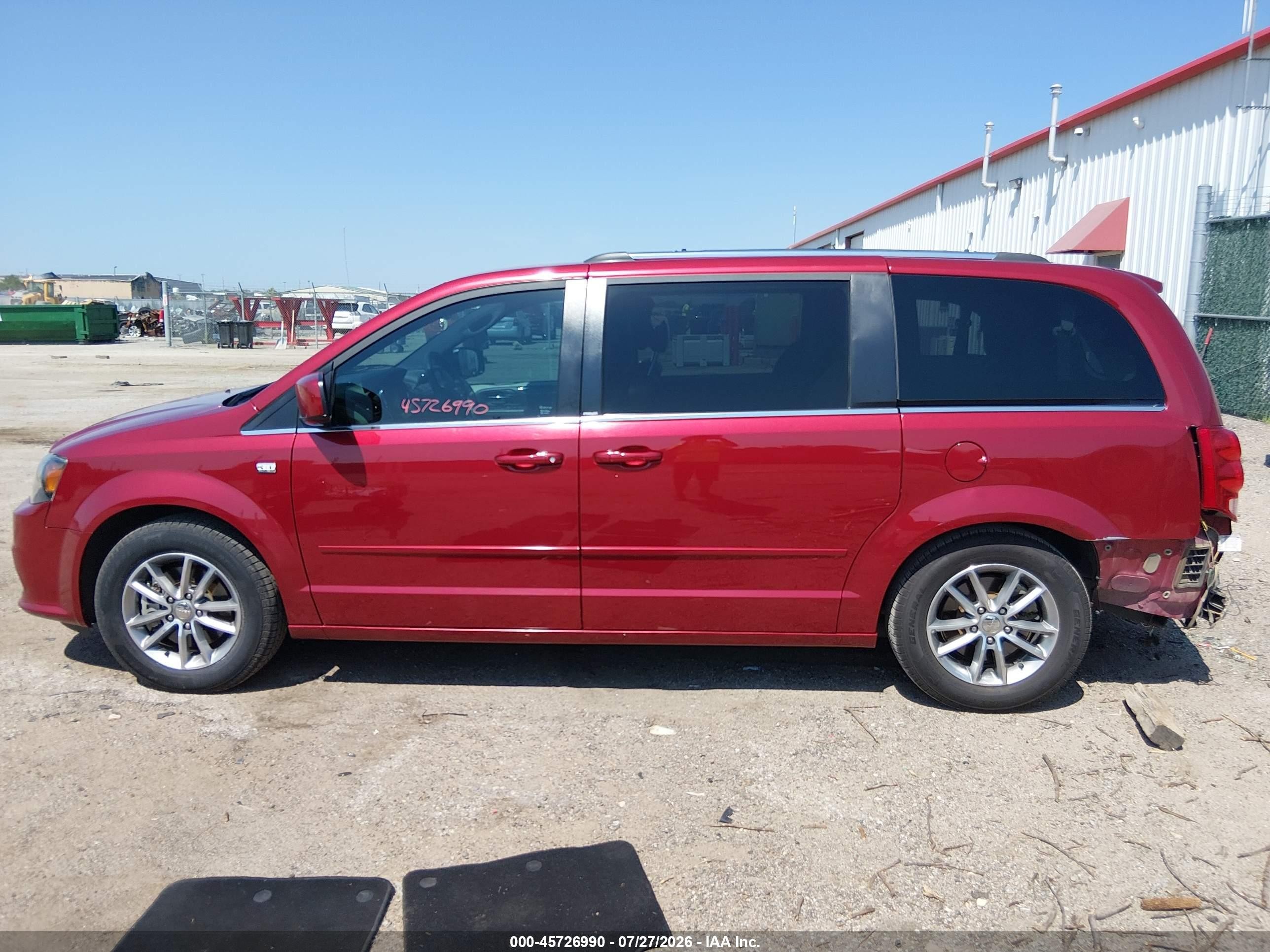 2014 Dodge Grand Caravan Sxt 30th Anniversary Red vin: 2C4RDGCG0ER223441