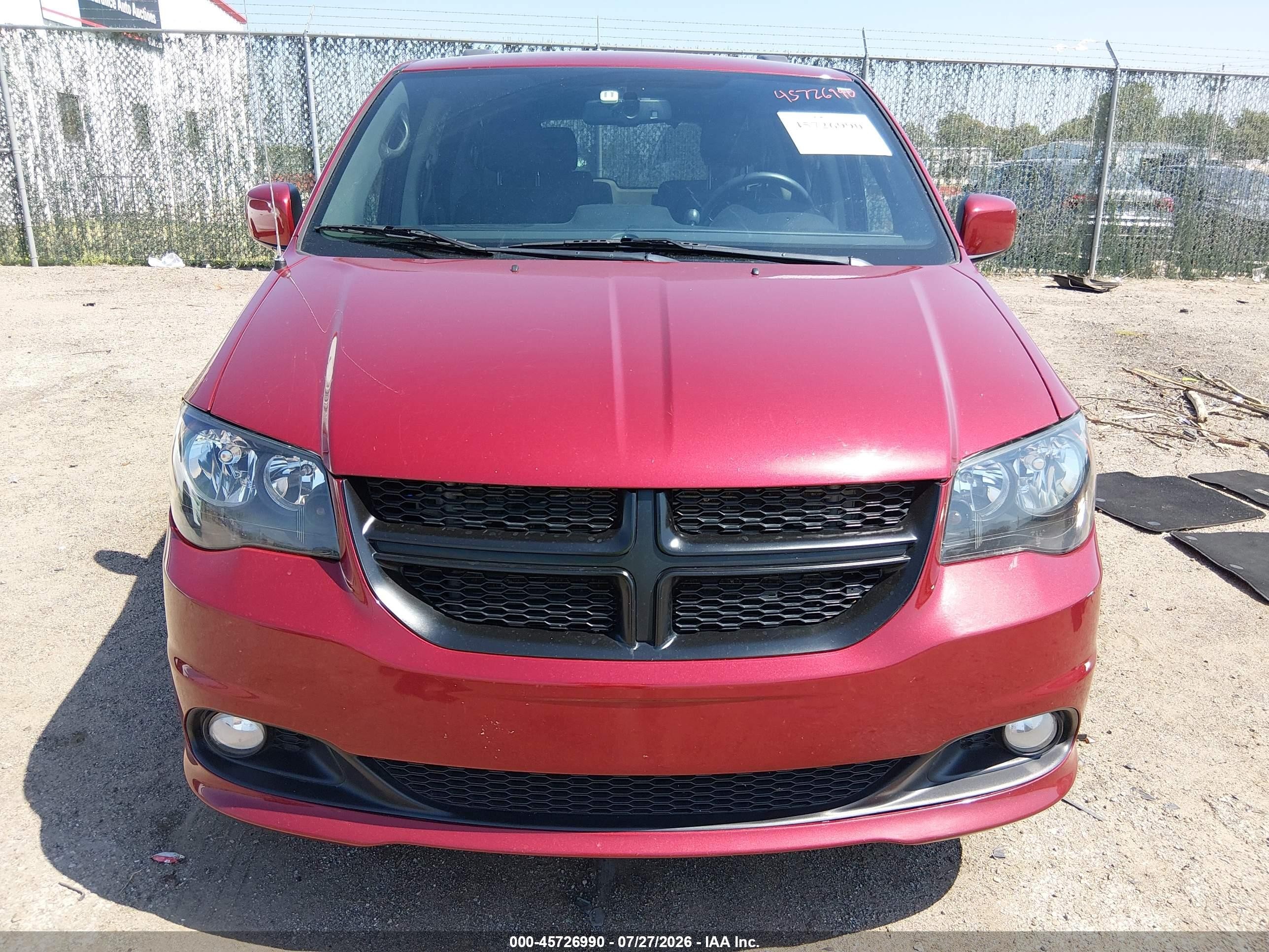 2014 Dodge Grand Caravan Sxt 30th Anniversary Red vin: 2C4RDGCG0ER223441