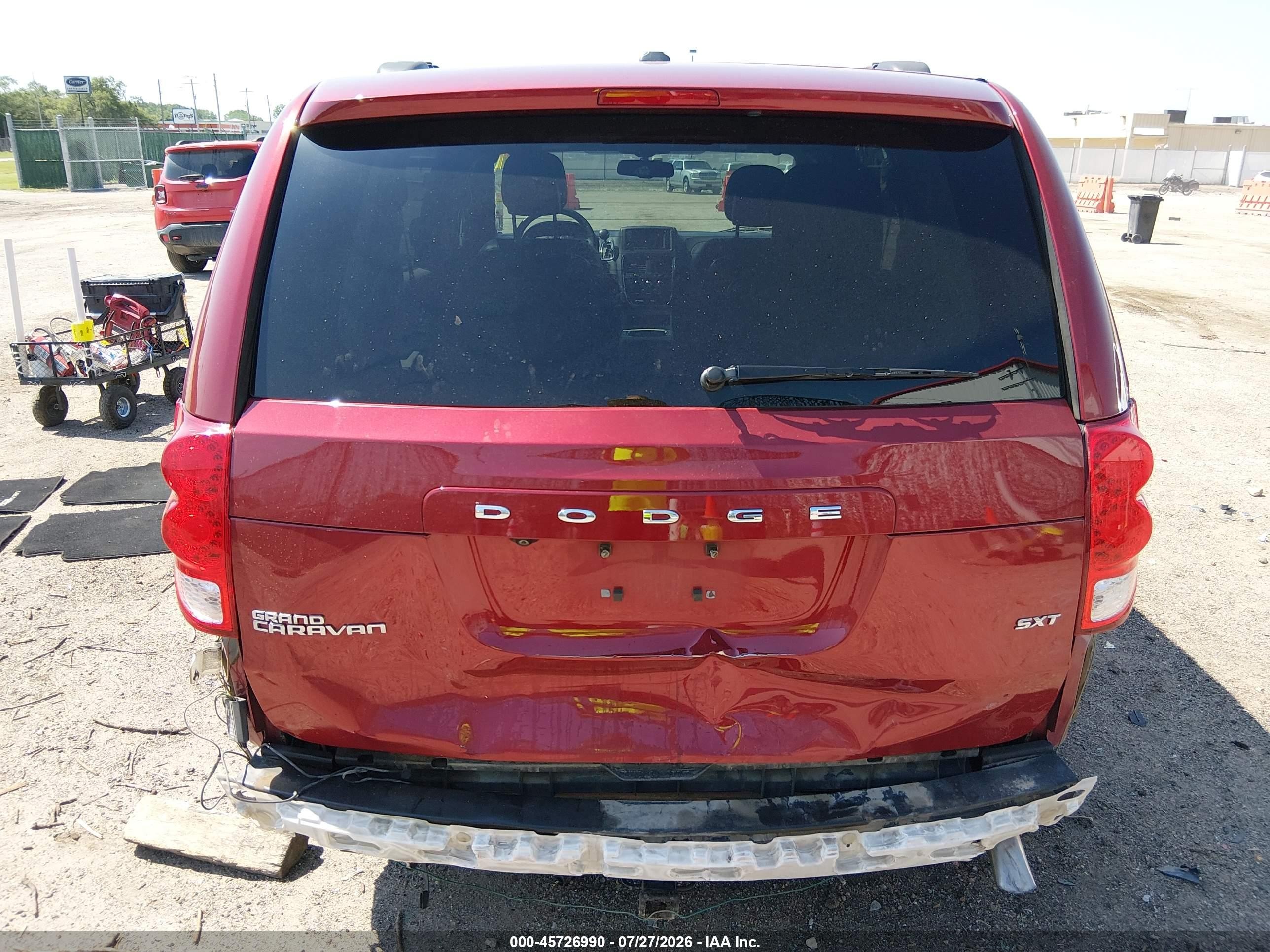 2014 Dodge Grand Caravan Sxt 30th Anniversary Red vin: 2C4RDGCG0ER223441