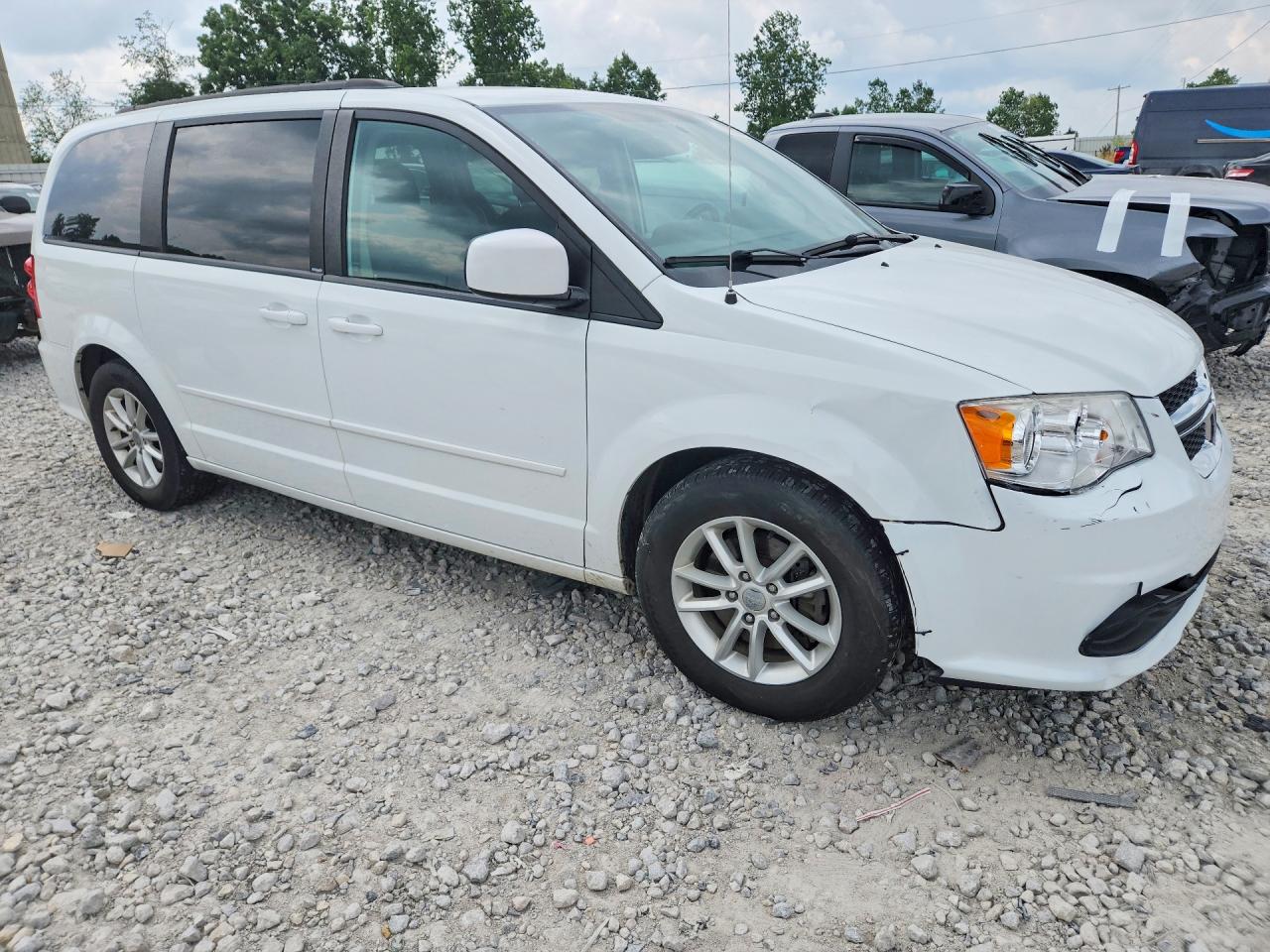 2014 Dodge Grand Caravan Sxt White vin: 2C4RDGCG0ER244077