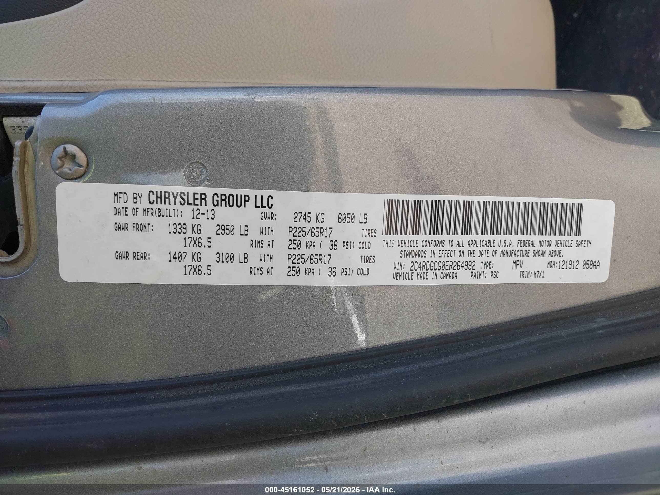 2014 Dodge Grand Caravan Sxt Silver vin: 2C4RDGCG0ER264992