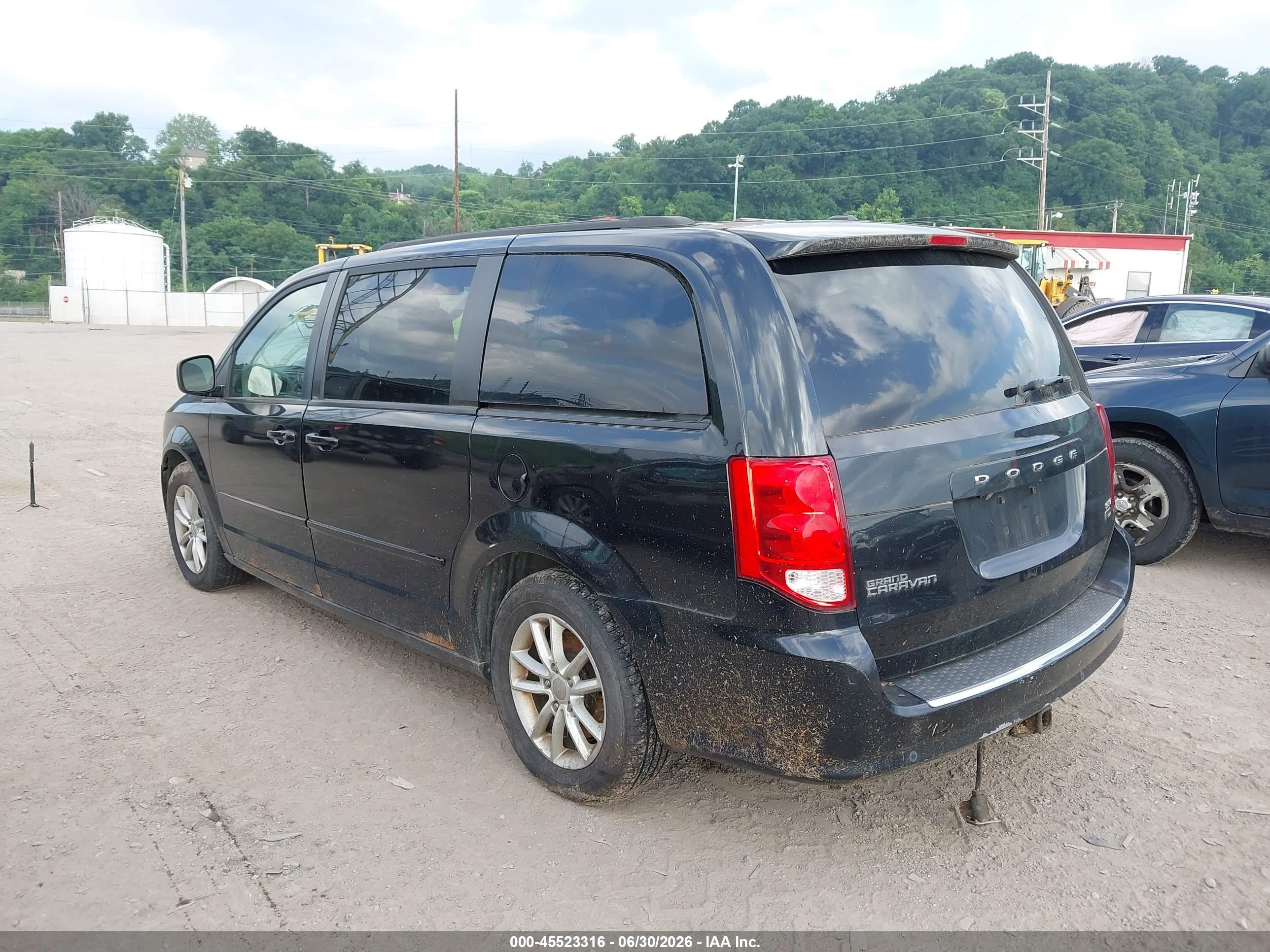 2014 Dodge Grand Caravan Sxt Black vin: 2C4RDGCG0ER265043