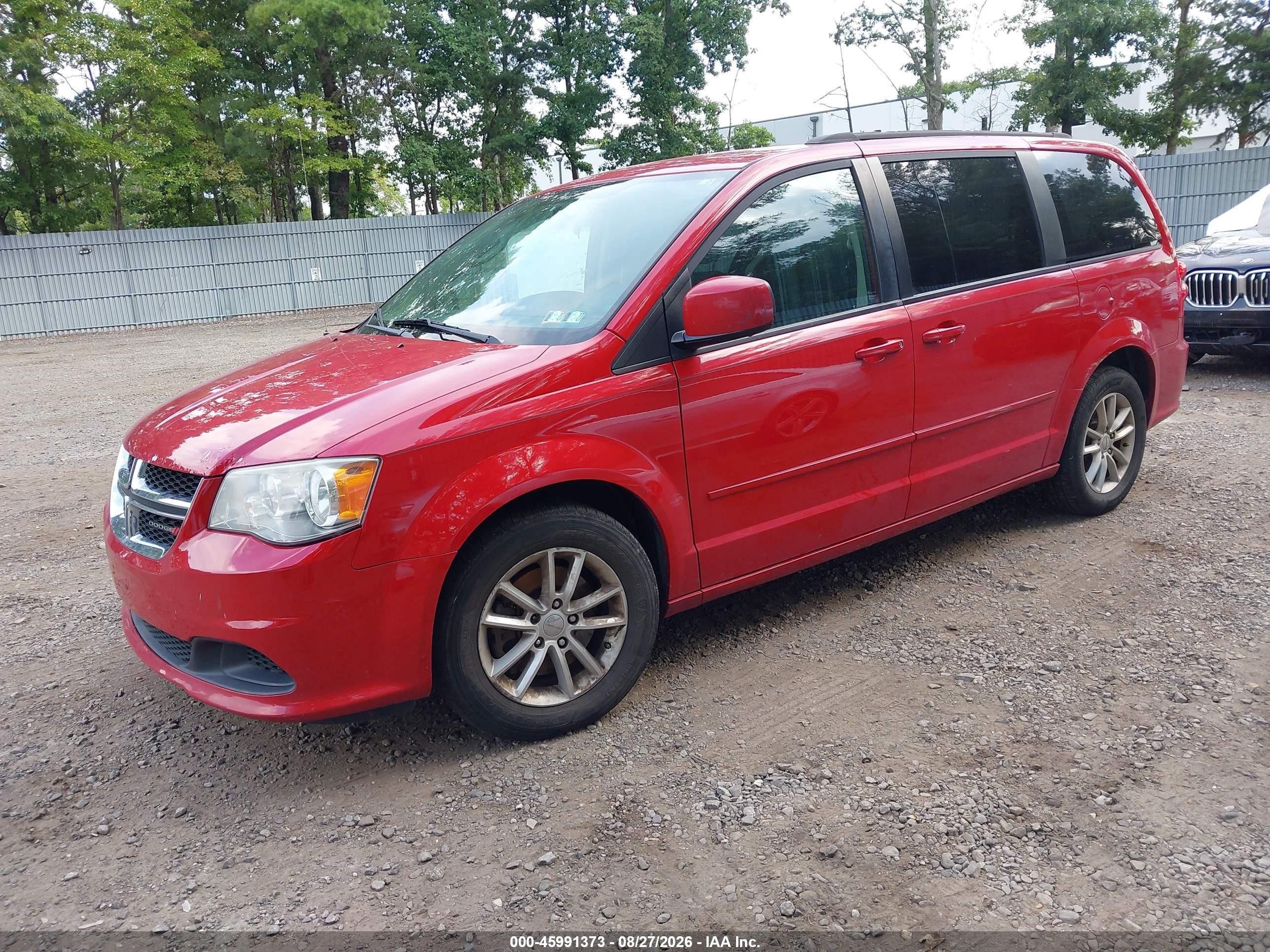2014 Dodge Grand Caravan Sxt Red vin: 2C4RDGCG0ER388616