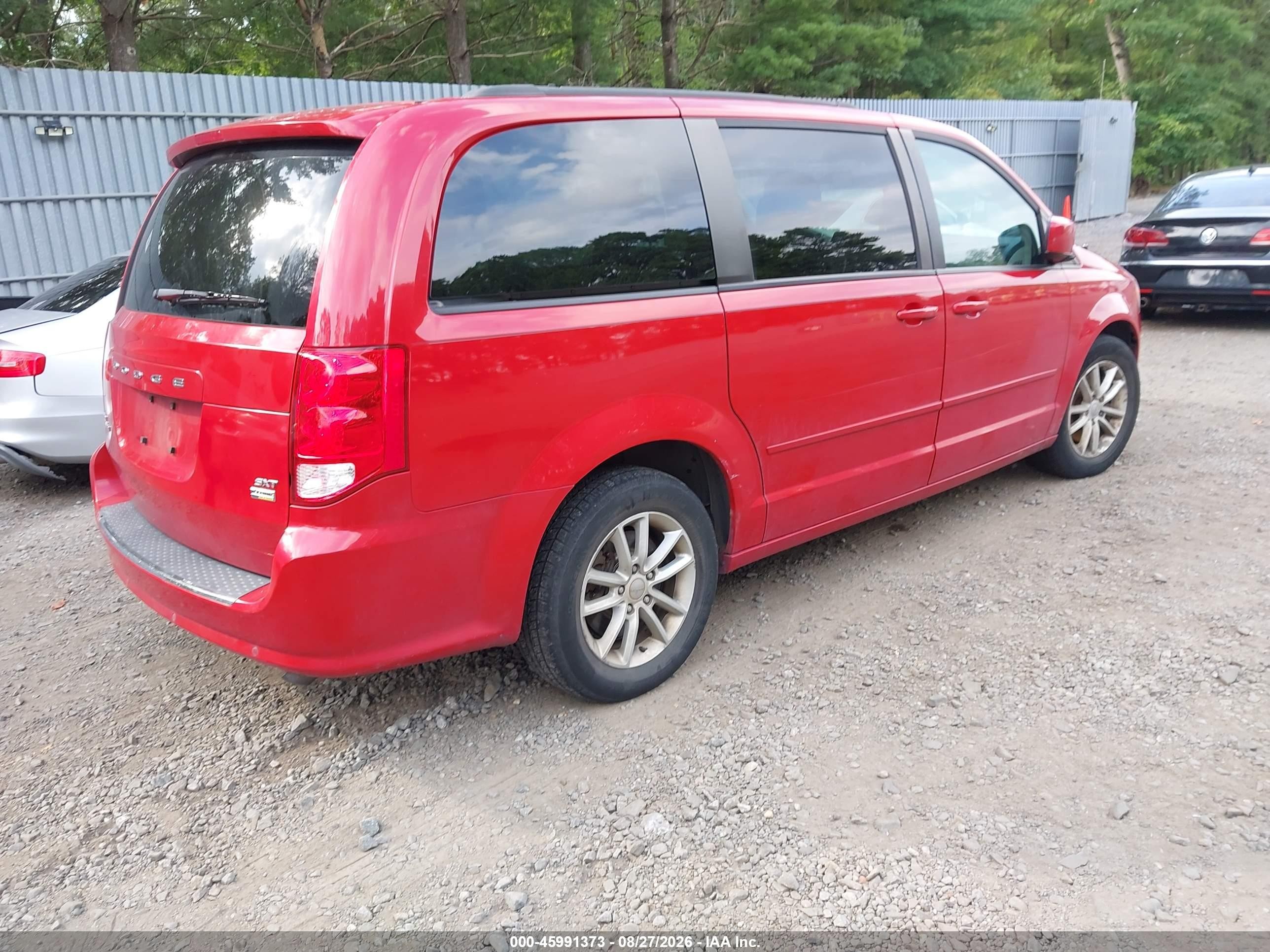 2014 Dodge Grand Caravan Sxt Red vin: 2C4RDGCG0ER388616