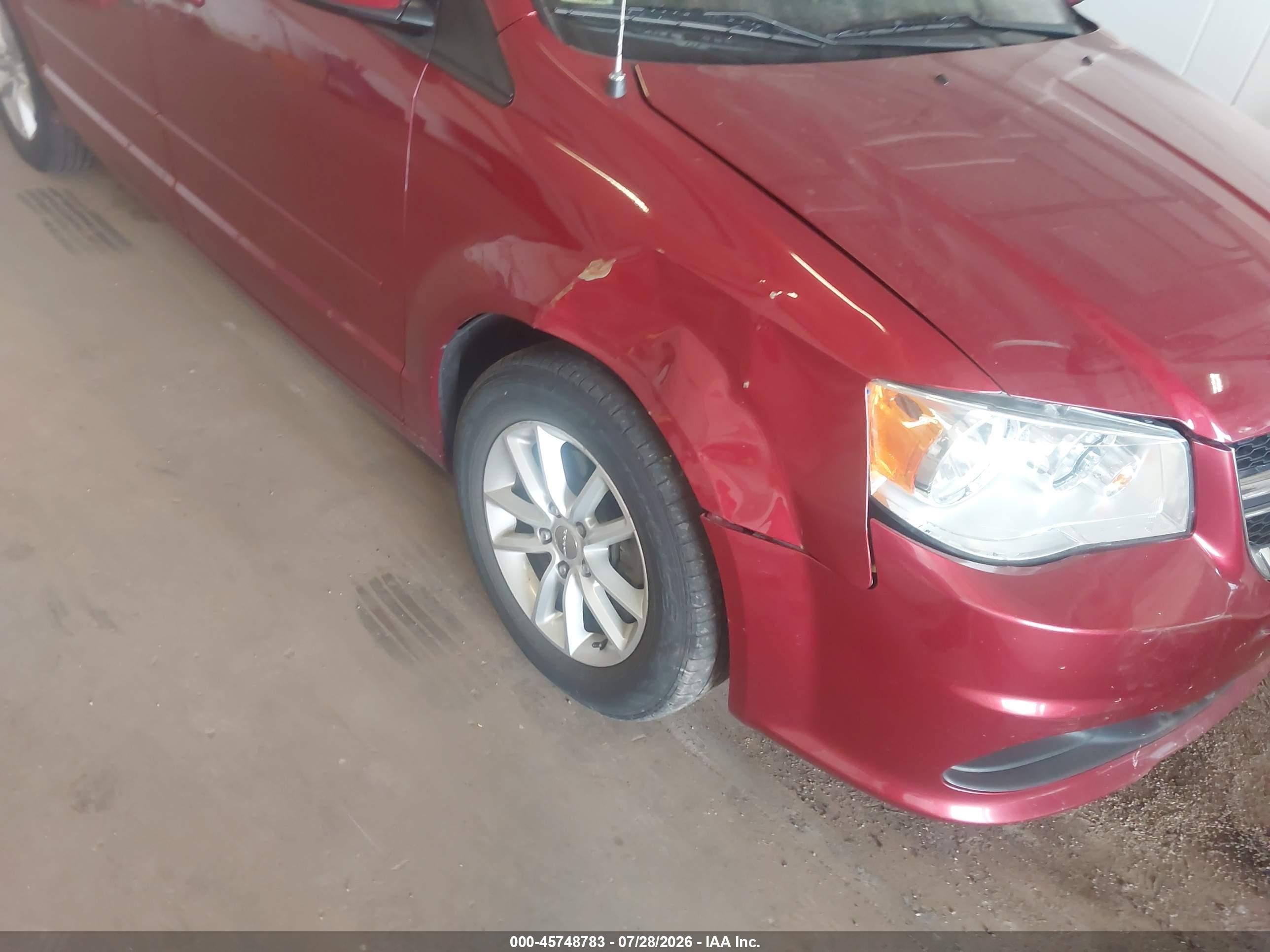 2015 Dodge Grand Caravan Sxt Red vin: 2C4RDGCG0FR575615