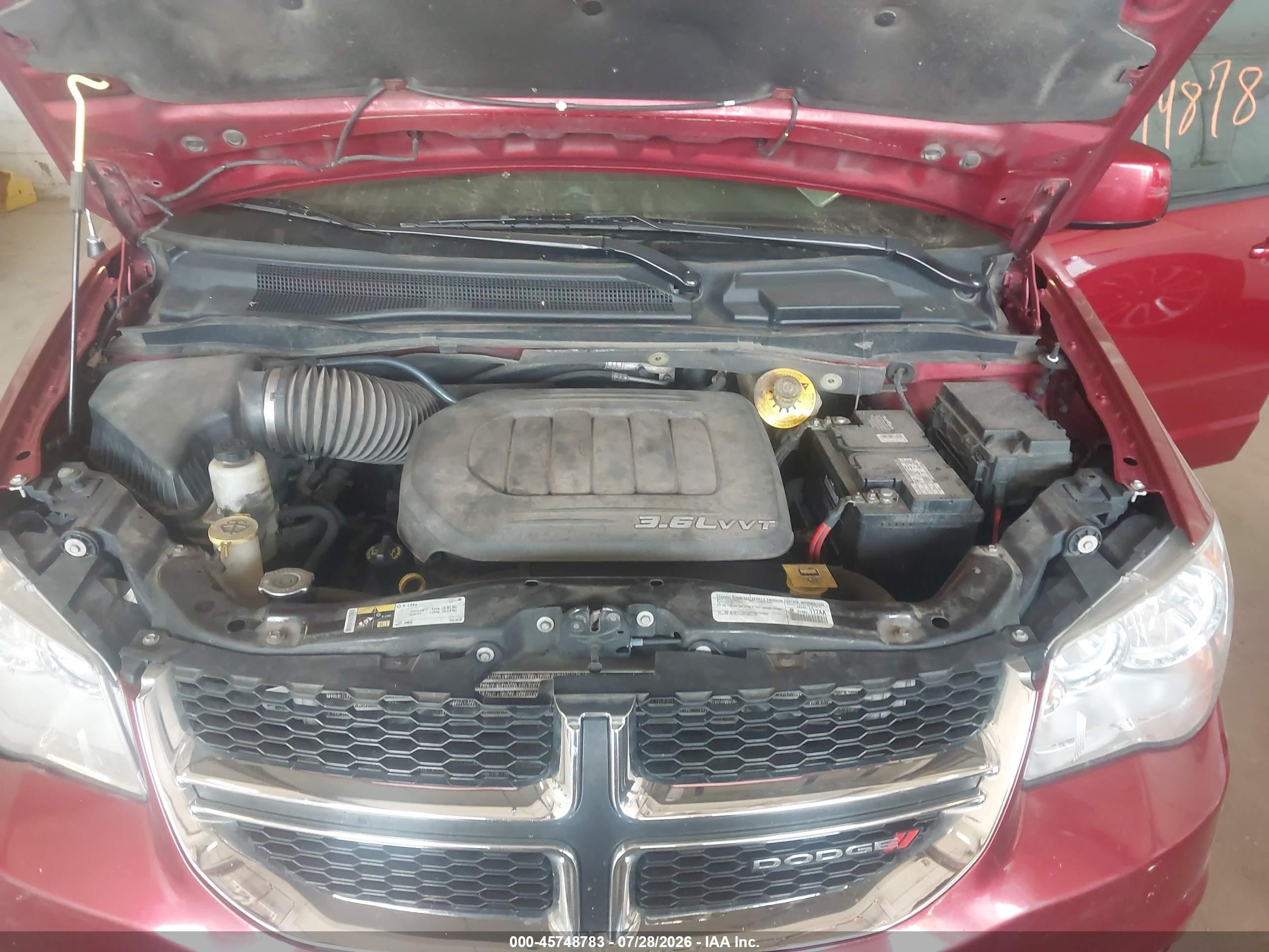 2015 Dodge Grand Caravan Sxt Red vin: 2C4RDGCG0FR575615
