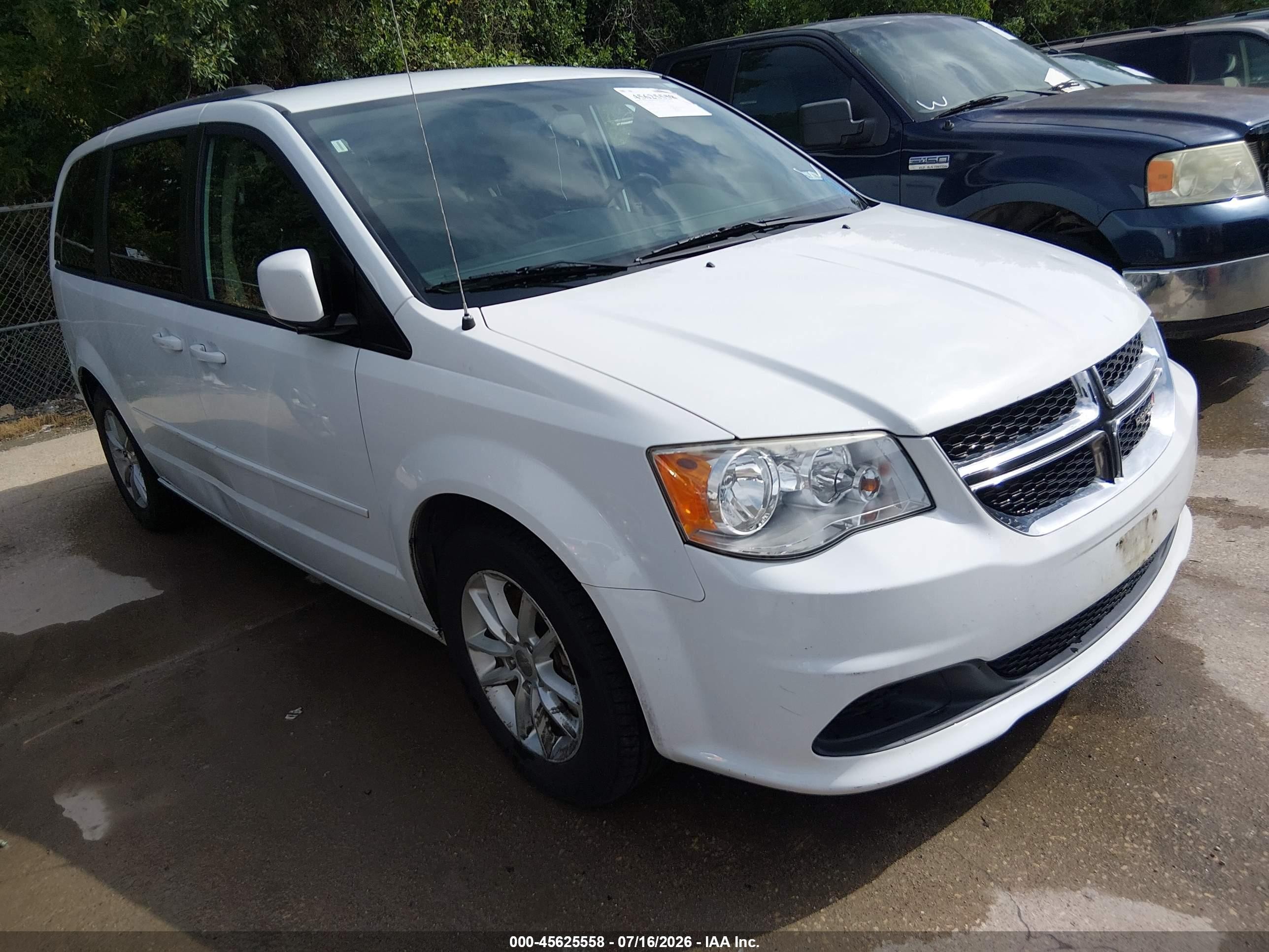 2015 Dodge Grand Caravan Sxt White vin: 2C4RDGCG0FR632427
