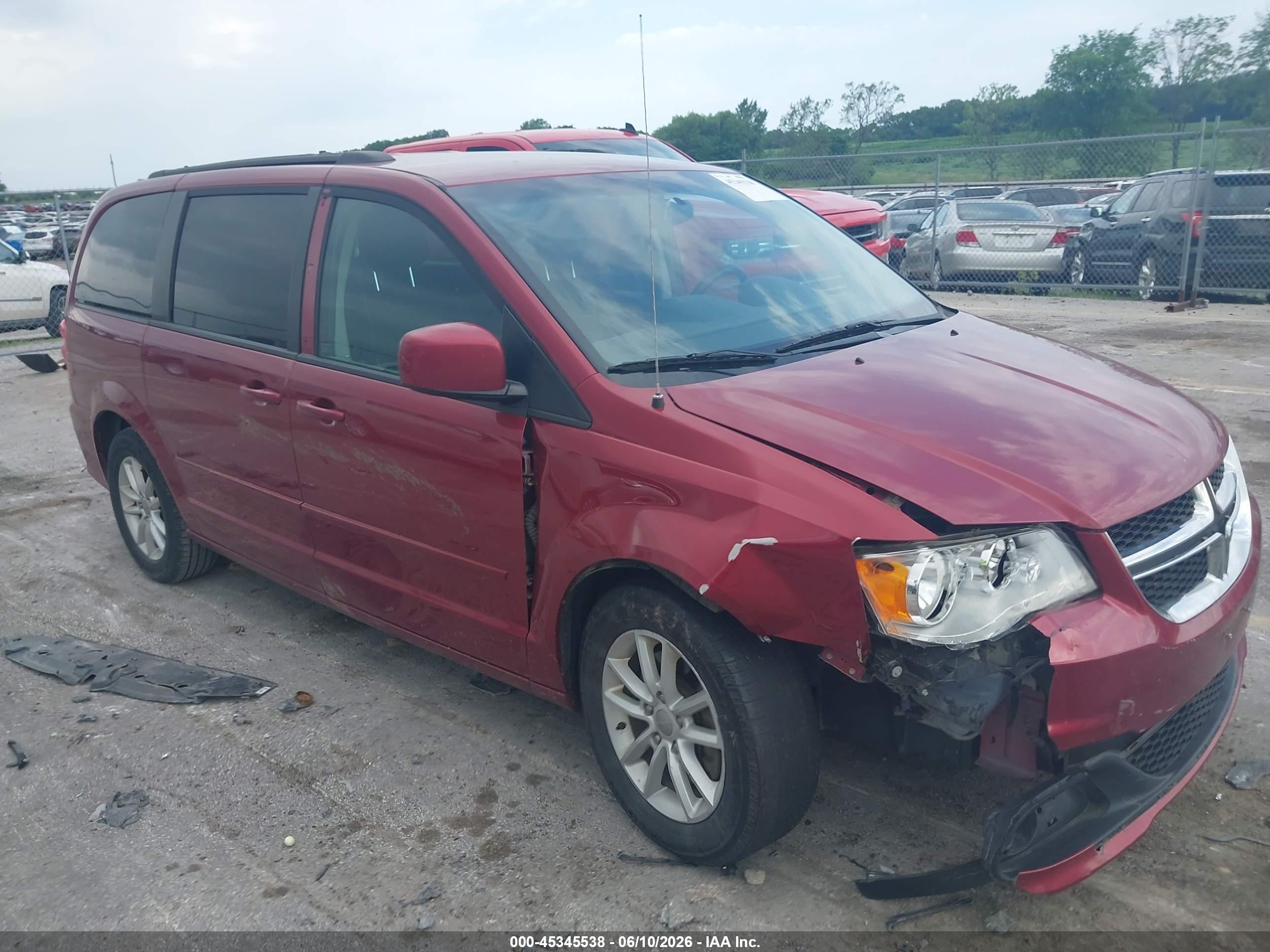 2015 Dodge Grand Caravan Sxt Red vin: 2C4RDGCG0FR667775