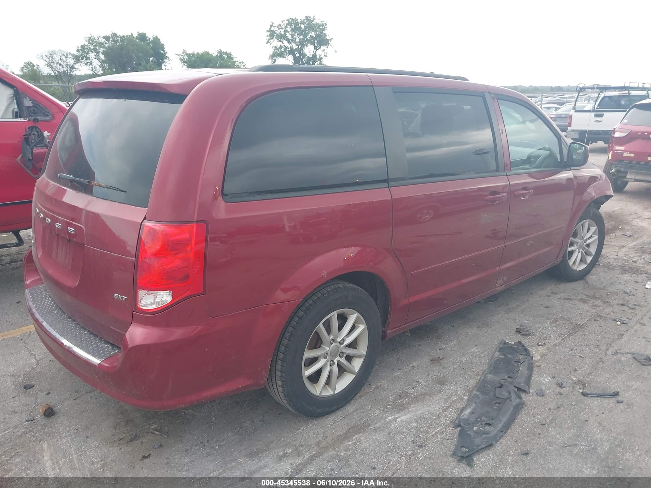 2015 Dodge Grand Caravan Sxt Red vin: 2C4RDGCG0FR667775