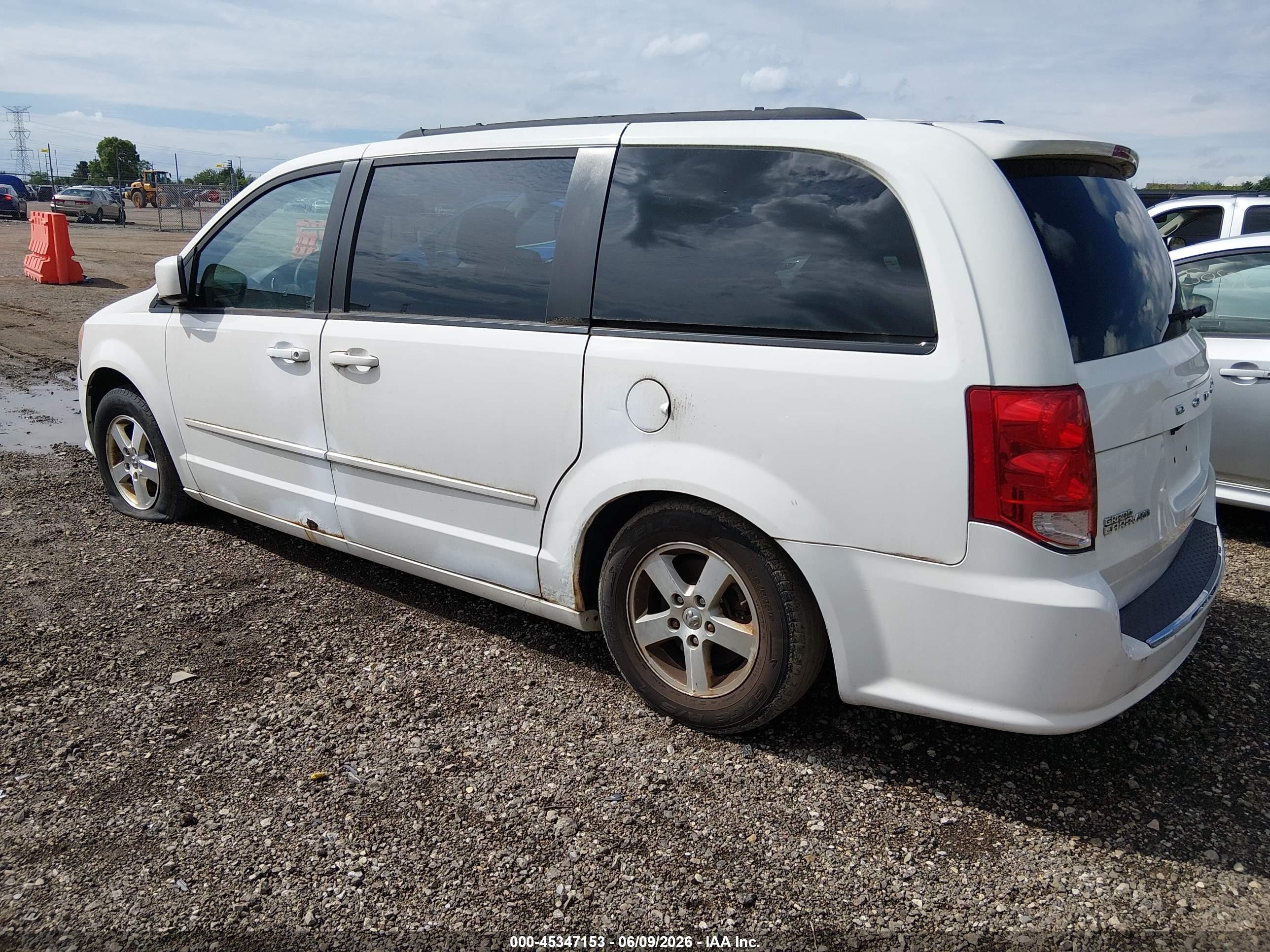 2012 Dodge Grand Caravan Sxt Белый vin: 2C4RDGCG1CR114905