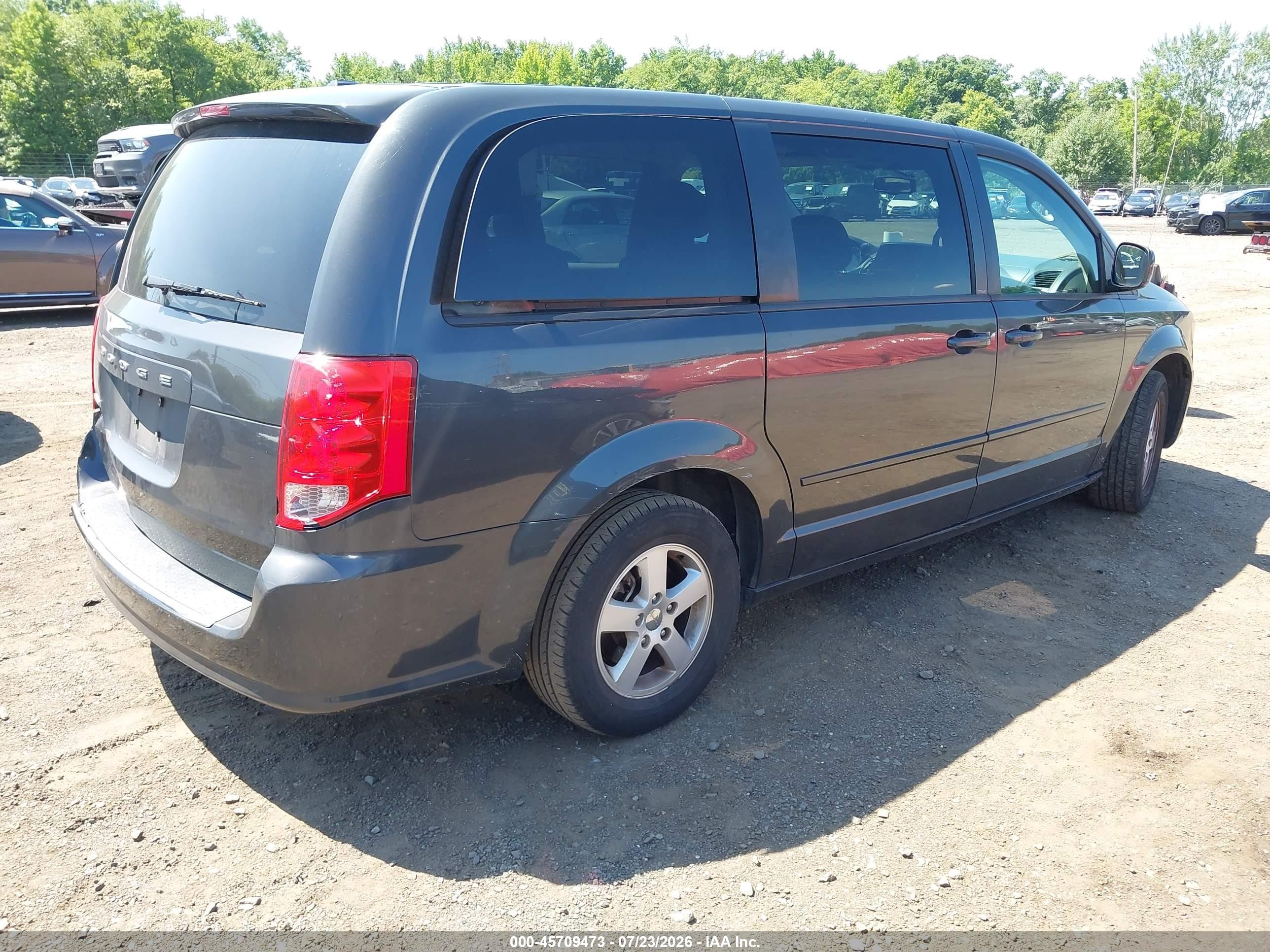 2012 Dodge Grand Caravan Sxt Gray vin: 2C4RDGCG1CR123166