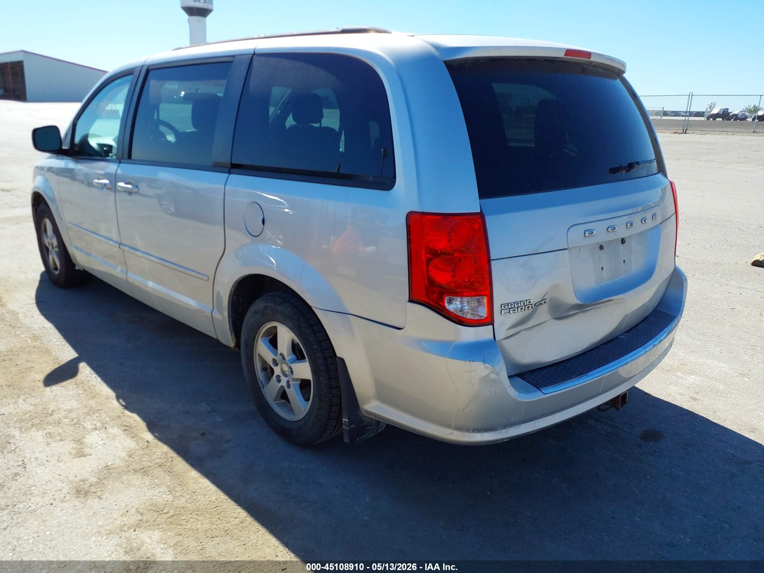 2012 Dodge Grand Caravan Sxt Silver vin: 2C4RDGCG1CR125709