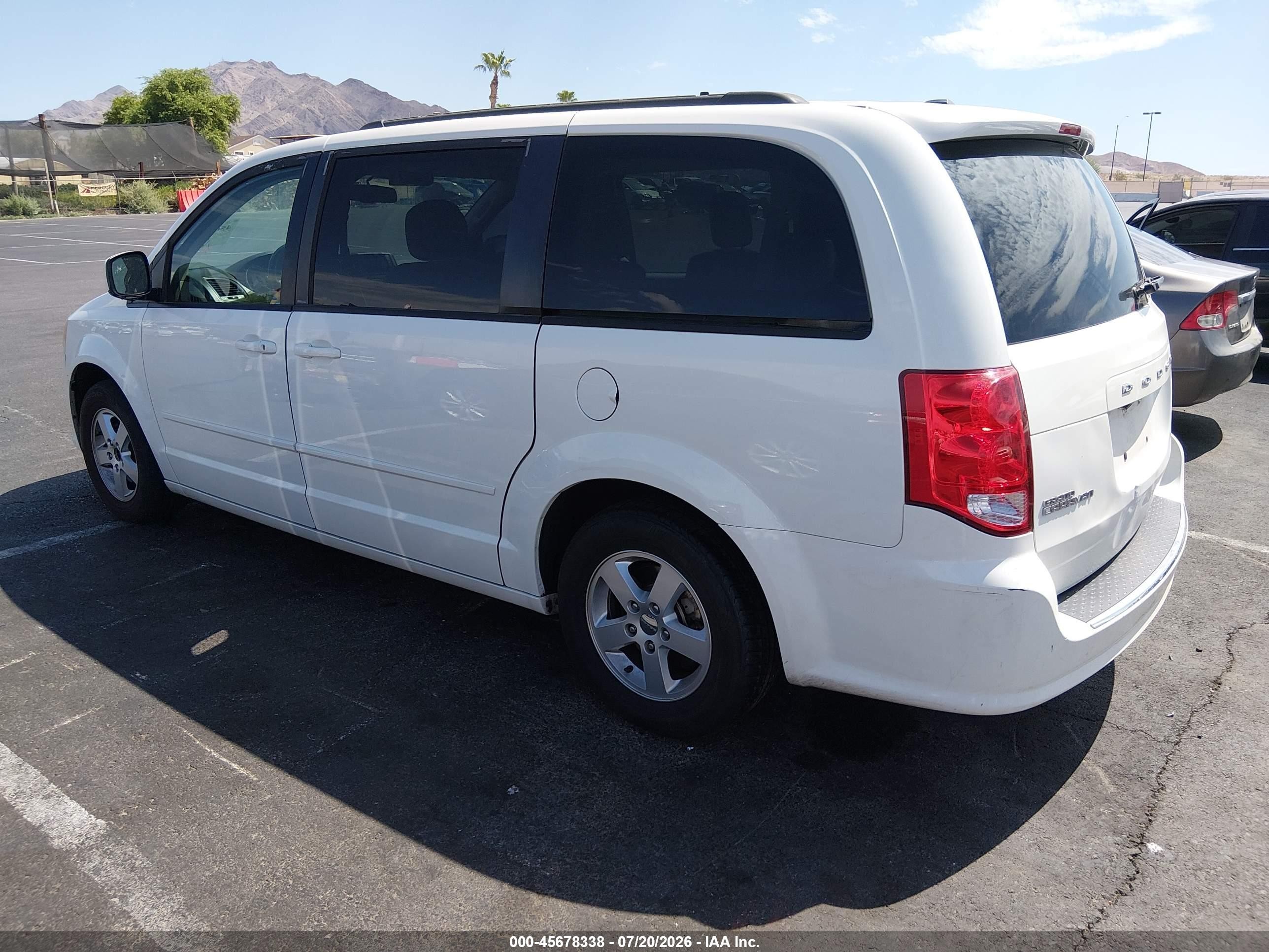 2012 Dodge Grand Caravan Sxt White vin: 2C4RDGCG1CR179849