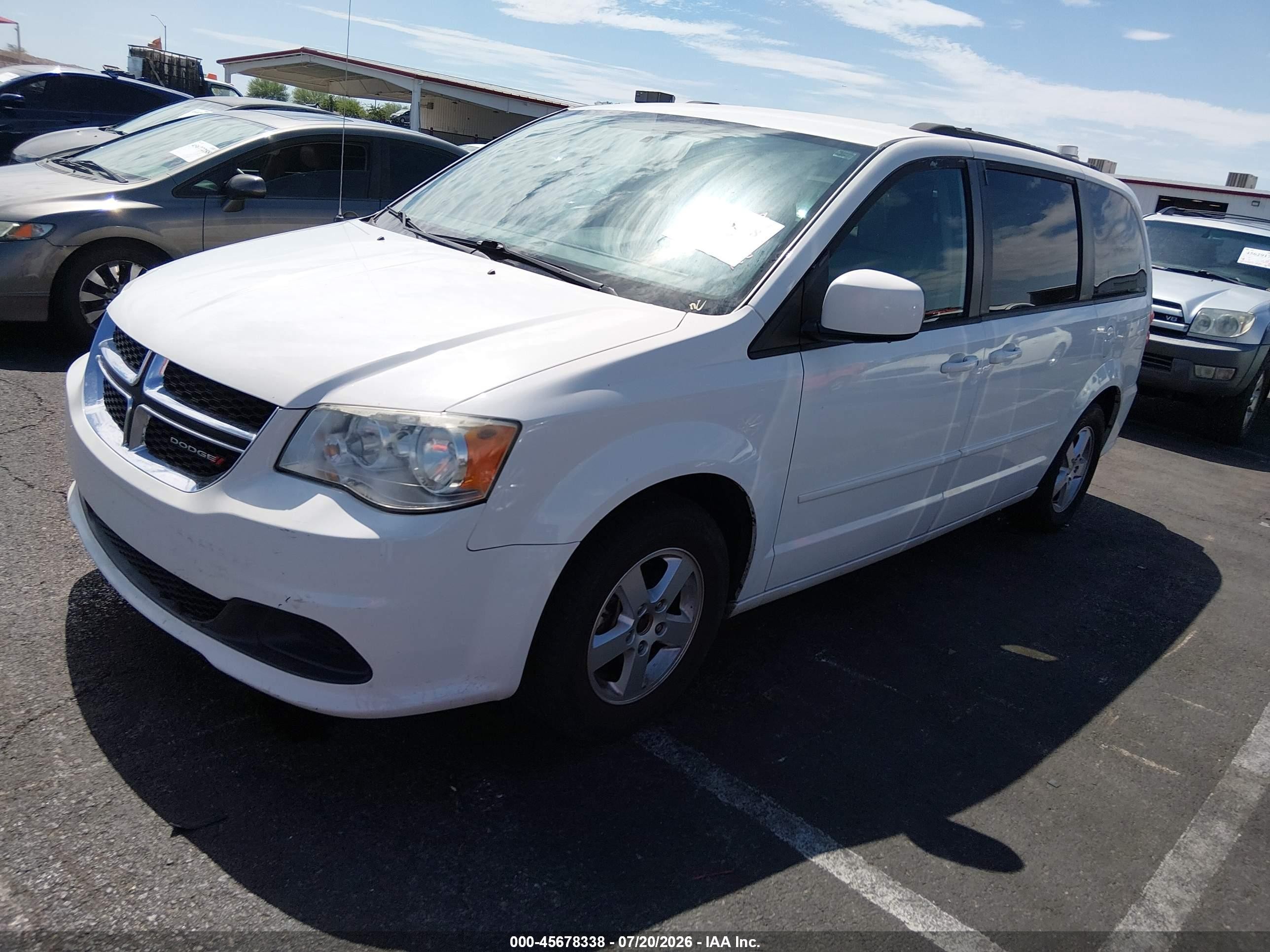 2012 Dodge Grand Caravan Sxt White vin: 2C4RDGCG1CR179849