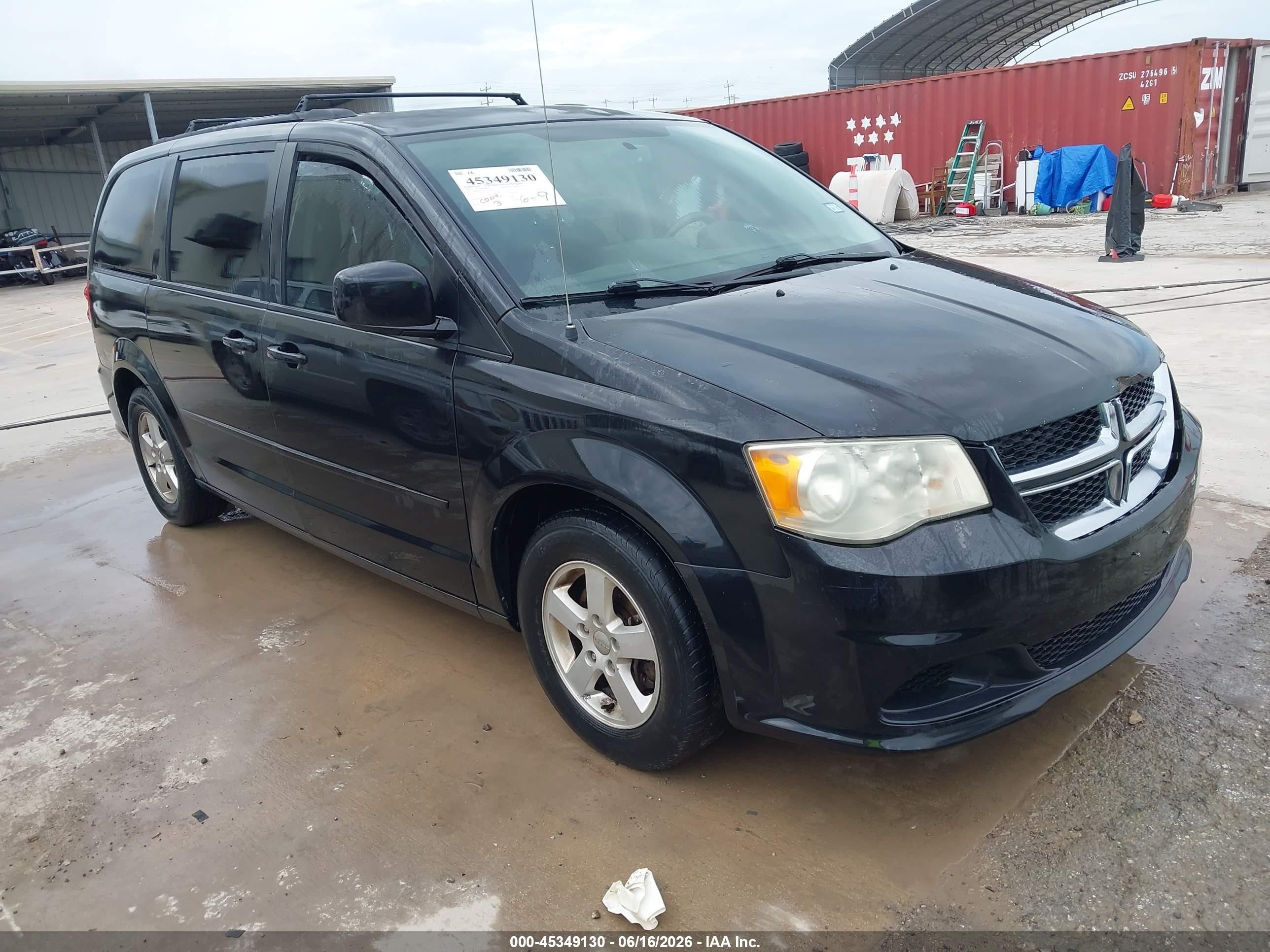 2012 Dodge Grand Caravan Sxt Черный vin: 2C4RDGCG1CR214261