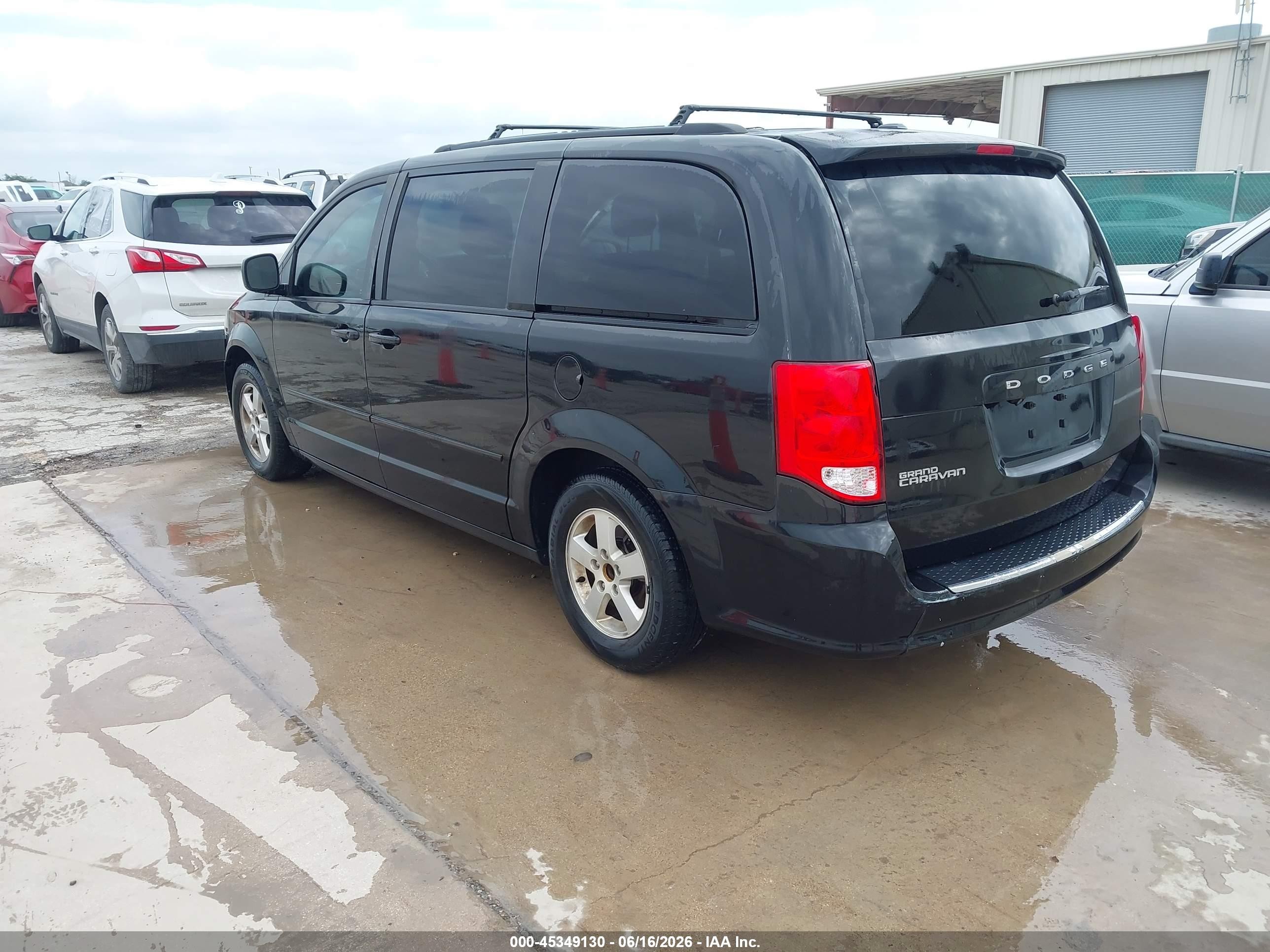 2012 Dodge Grand Caravan Sxt Черный vin: 2C4RDGCG1CR214261