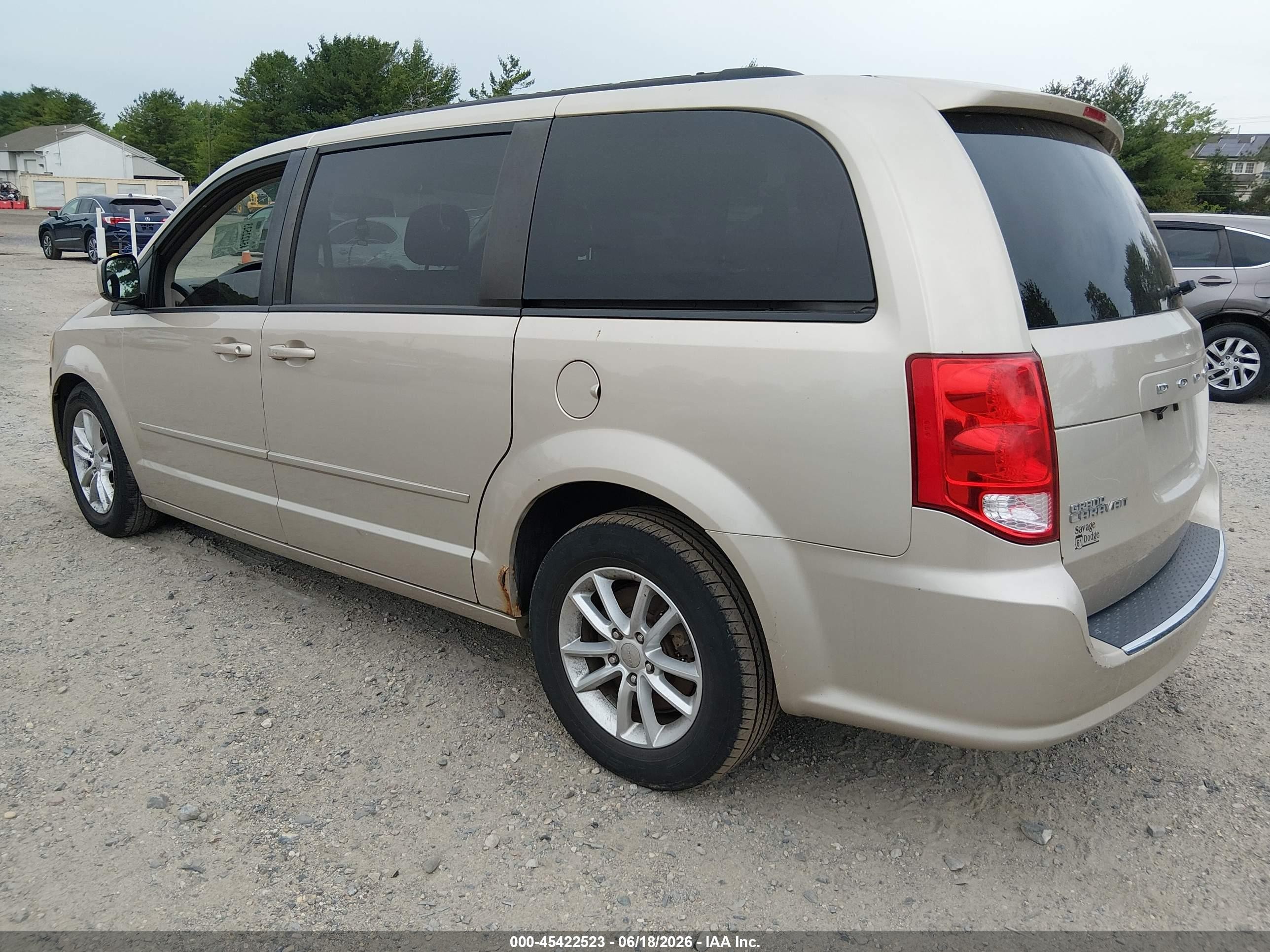 2013 Dodge Grand Caravan Sxt Beige vin: 2C4RDGCG1DR538067