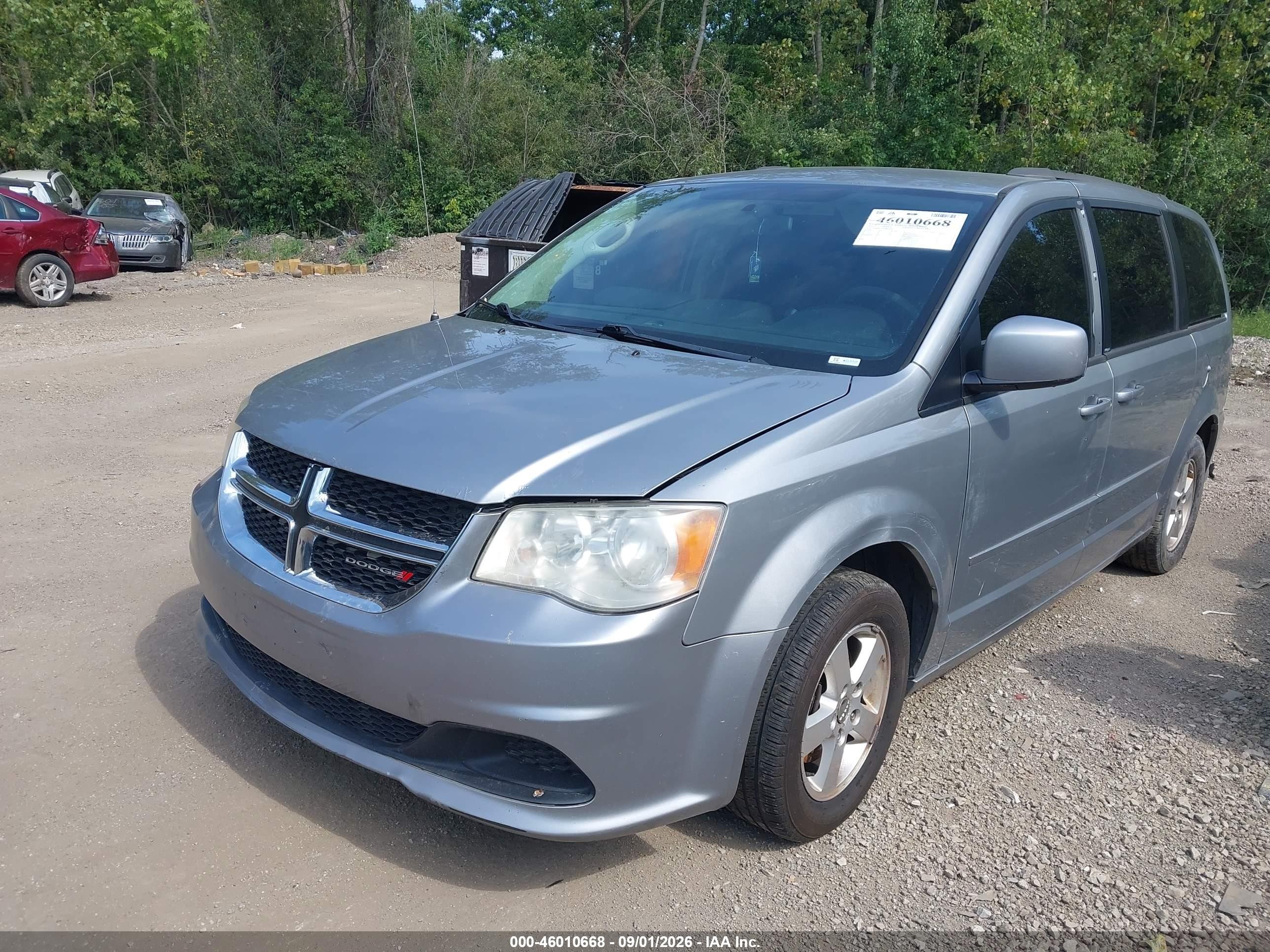 2013 Dodge Grand Caravan Sxt Gray vin: 2C4RDGCG1DR654191
