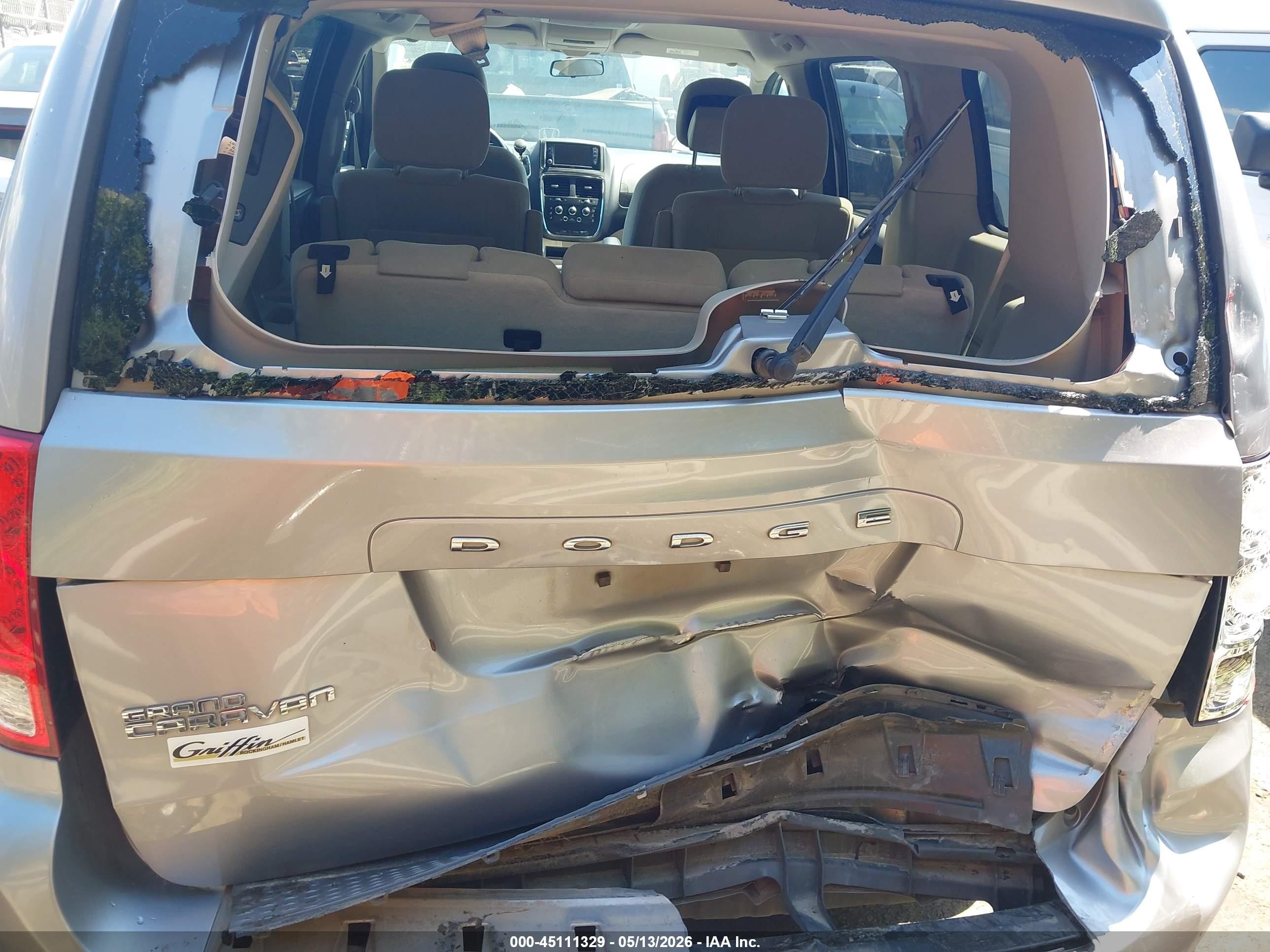 2013 Dodge Grand Caravan Sxt Silver vin: 2C4RDGCG1DR676112