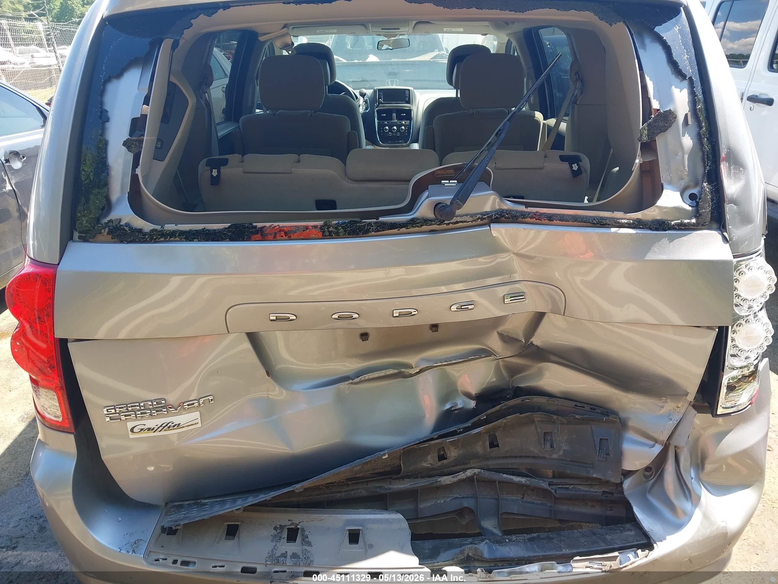 2013 Dodge Grand Caravan Sxt Silver vin: 2C4RDGCG1DR676112