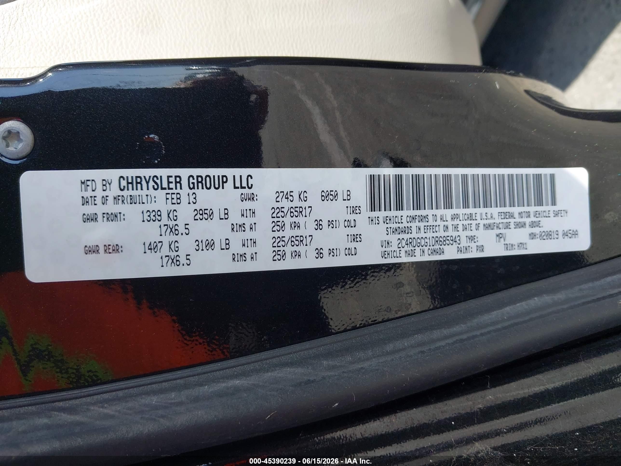 2013 Dodge Grand Caravan Sxt Black vin: 2C4RDGCG1DR685943