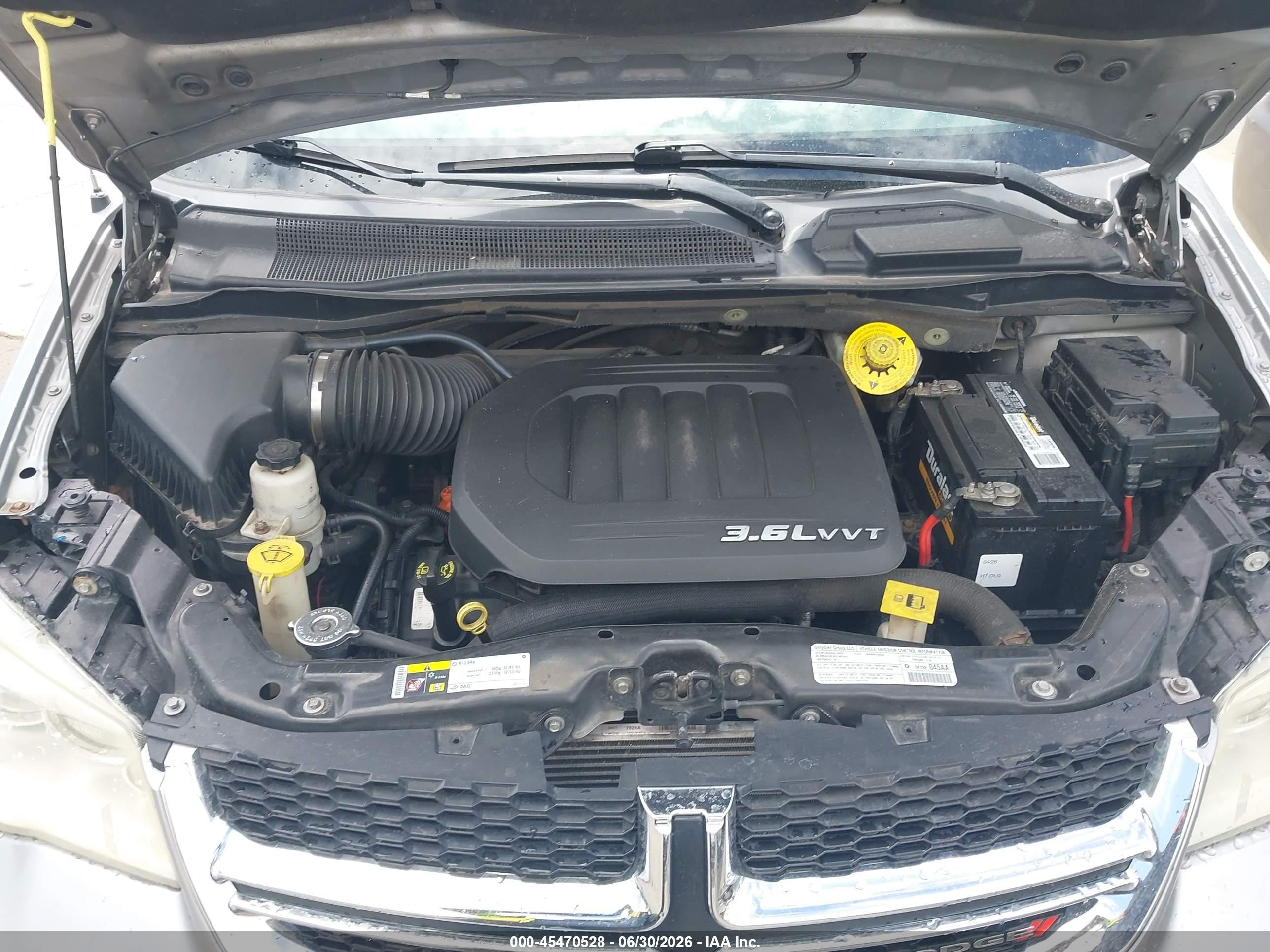 2013 Dodge Grand Caravan Sxt Silver vin: 2C4RDGCG1DR804493