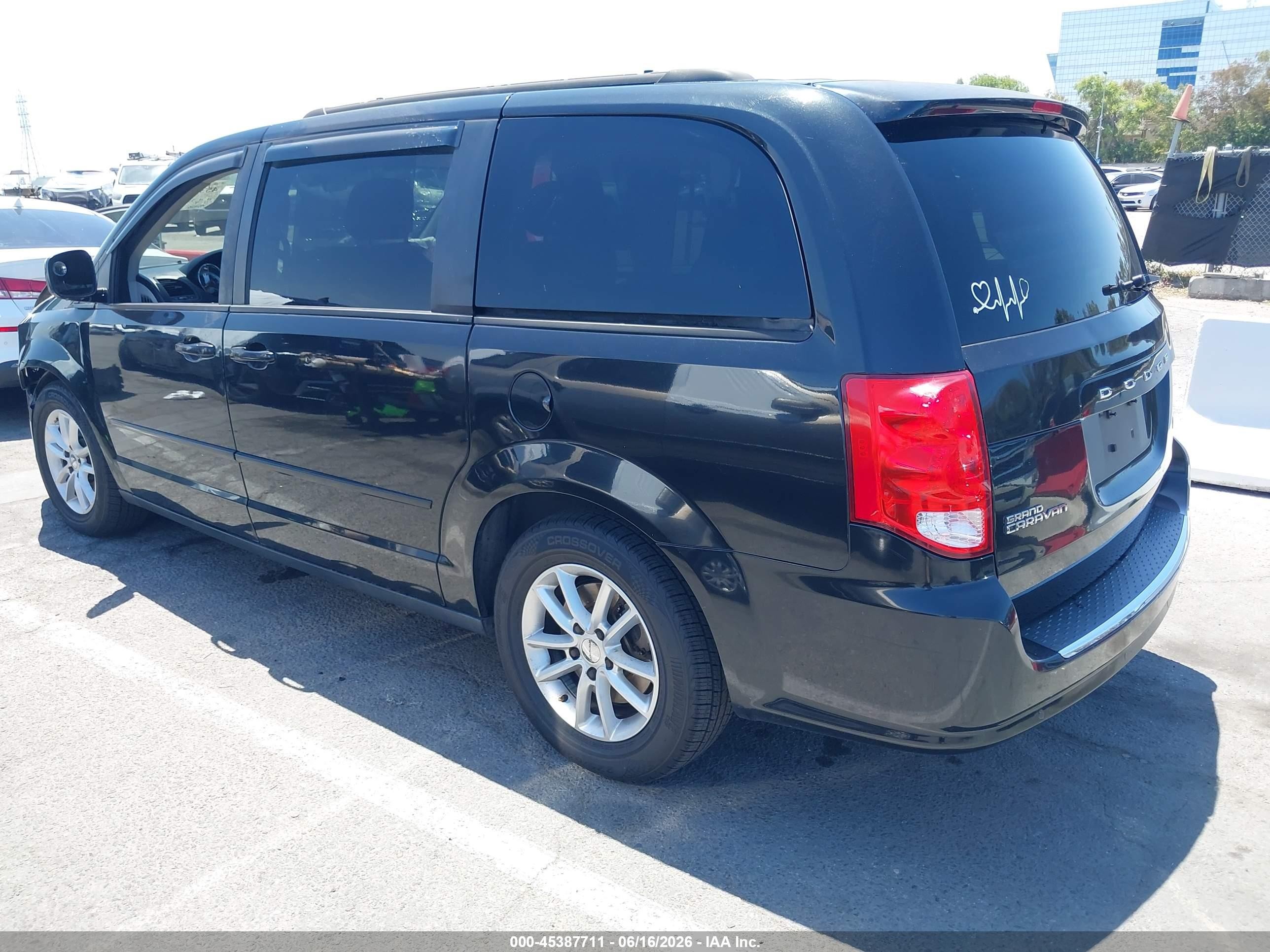 2013 Dodge Grand Caravan Sxt Black vin: 2C4RDGCG1DR820371