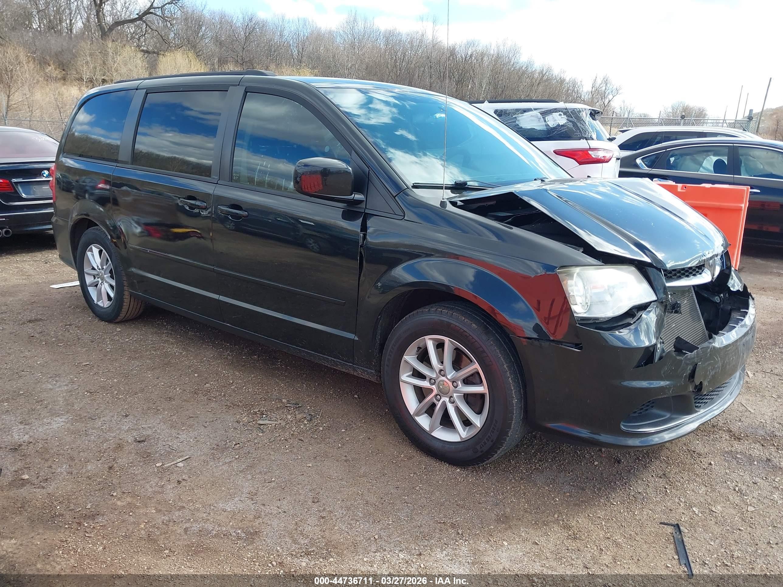 2014 Dodge Grand Caravan Sxt Black vin: 2C4RDGCG1ER120870