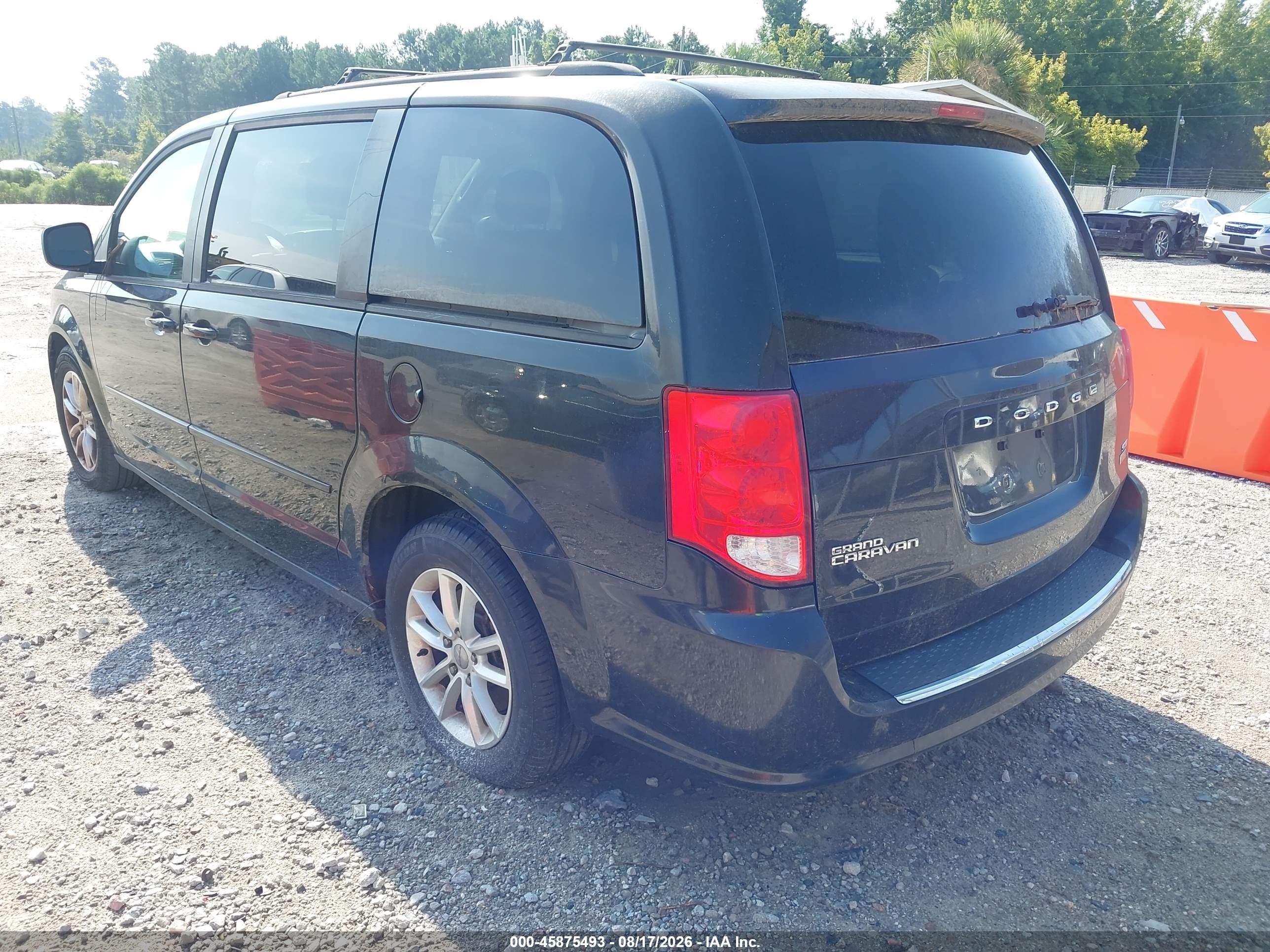 2014 Dodge Grand Caravan Sxt Black vin: 2C4RDGCG1ER154243
