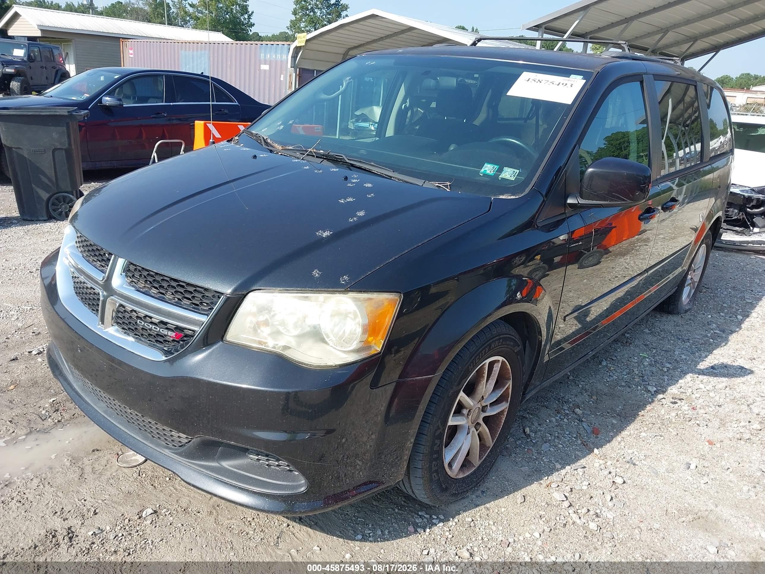 2014 Dodge Grand Caravan Sxt Black vin: 2C4RDGCG1ER154243