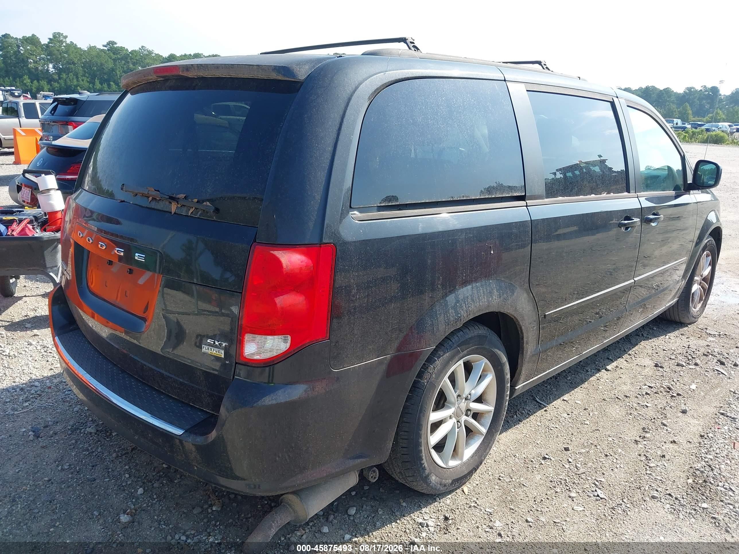 2014 Dodge Grand Caravan Sxt Black vin: 2C4RDGCG1ER154243