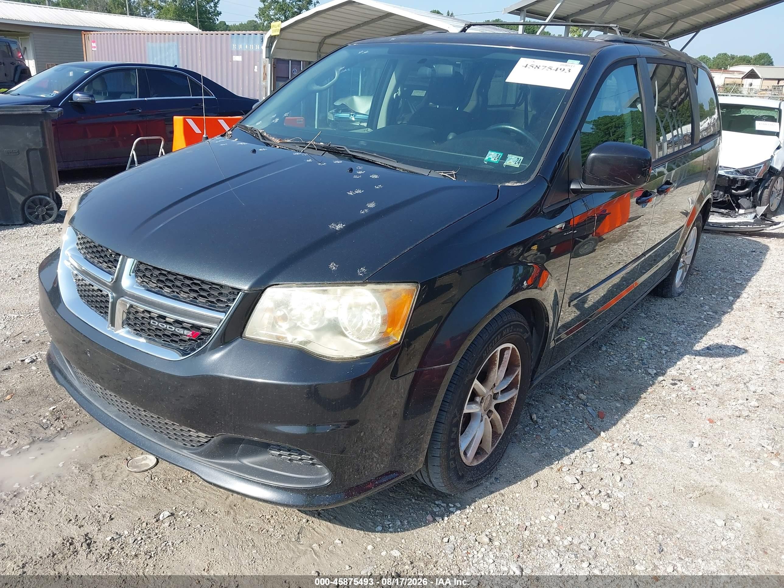 2014 Dodge Grand Caravan Sxt Black vin: 2C4RDGCG1ER154243