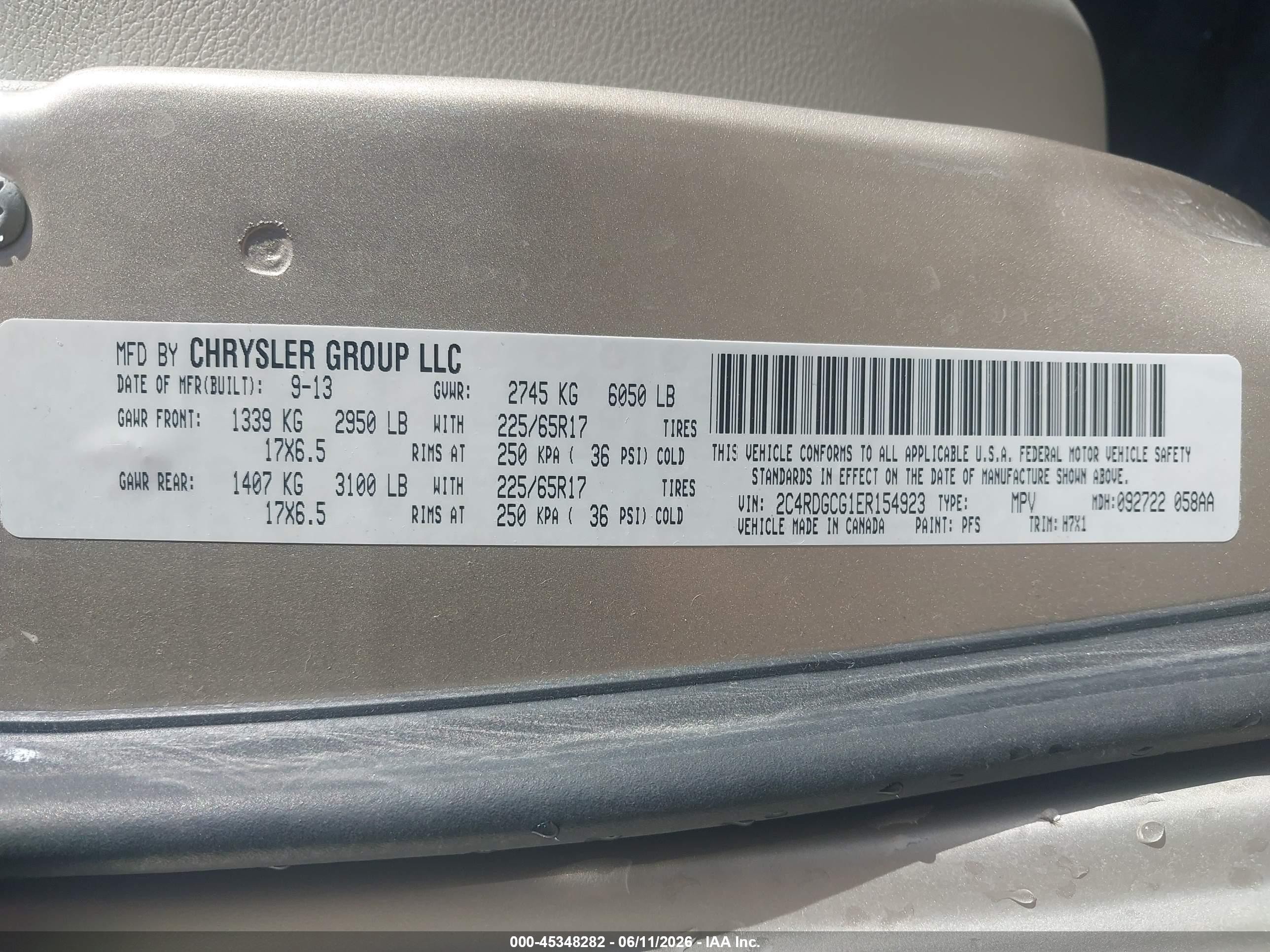 2014 Dodge Grand Caravan Sxt Gold vin: 2C4RDGCG1ER154923