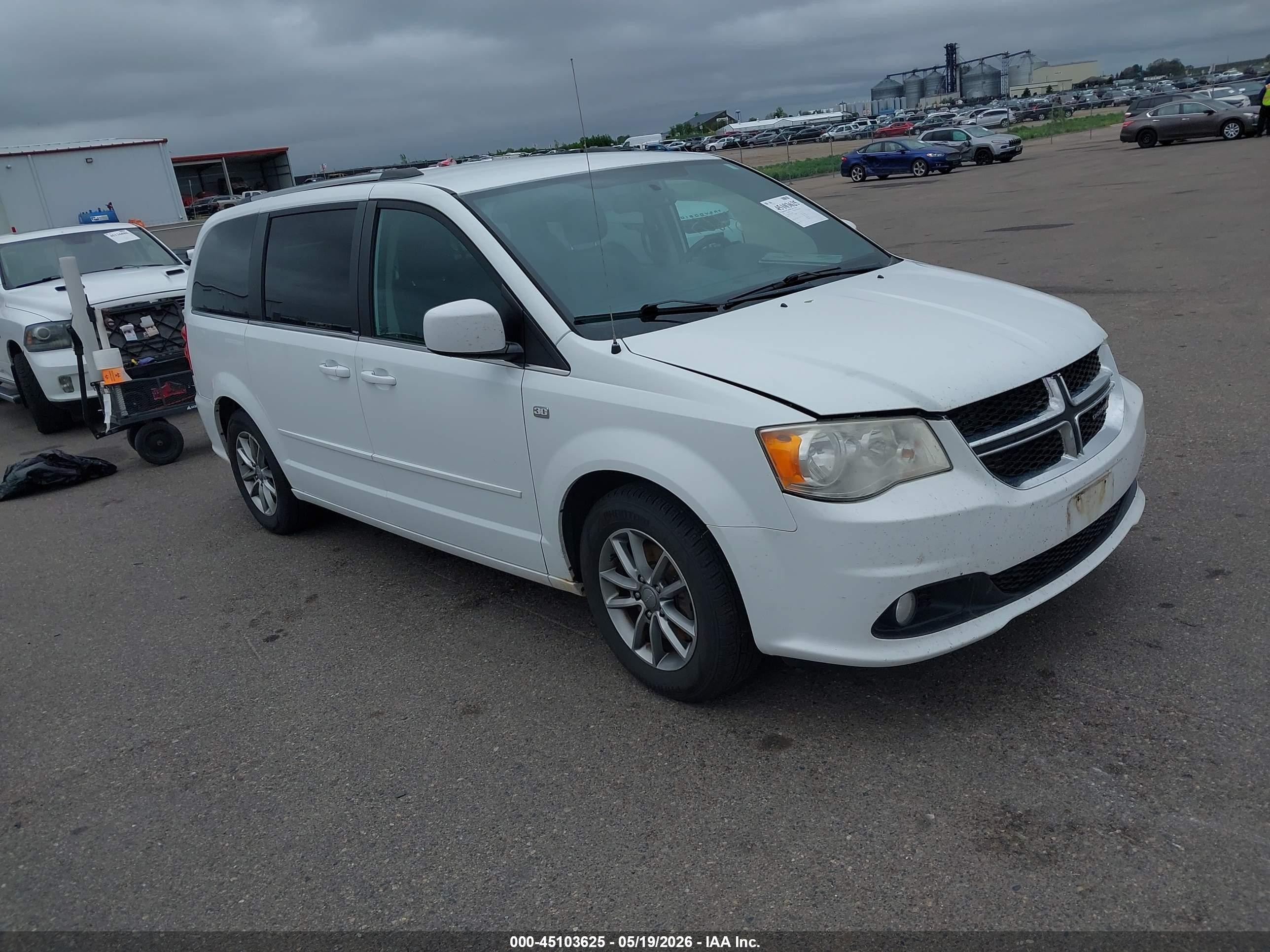 2014 Dodge Grand Caravan Sxt 30th Anniversary White vin: 2C4RDGCG1ER194032