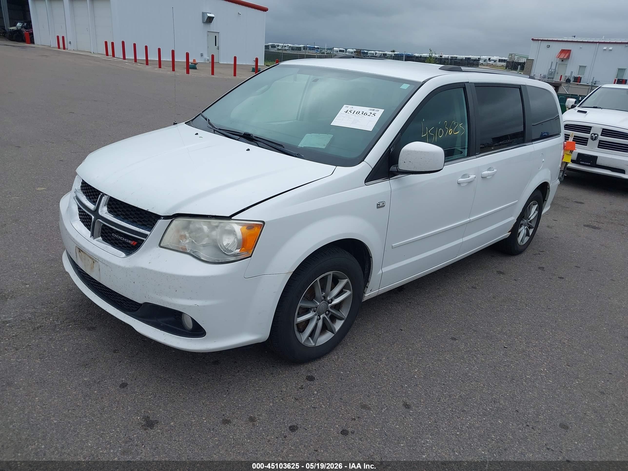 2014 Dodge Grand Caravan Sxt 30th Anniversary White vin: 2C4RDGCG1ER194032