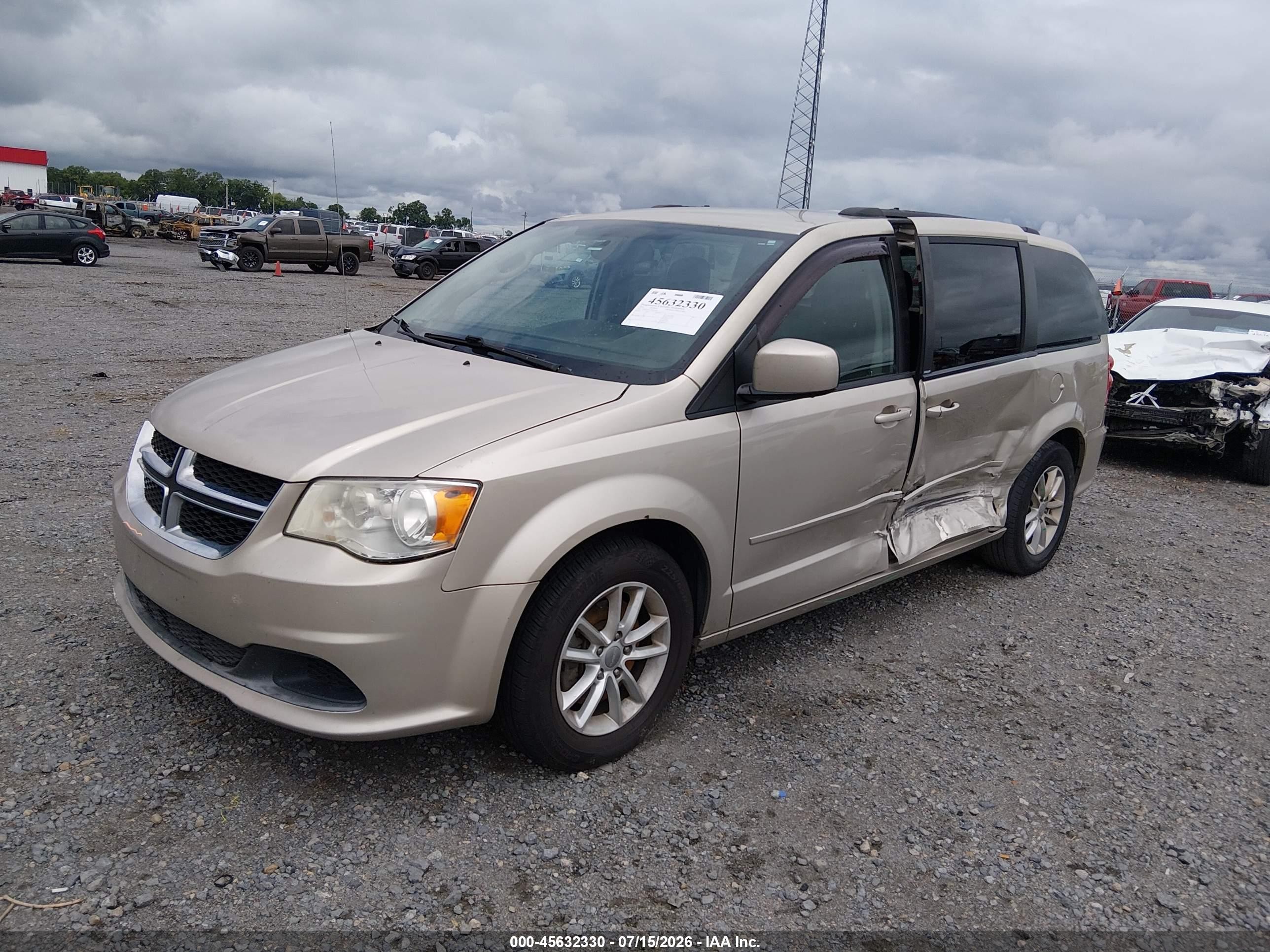 2014 Dodge Grand Caravan Sxt Champagne vin: 2C4RDGCG1ER253127